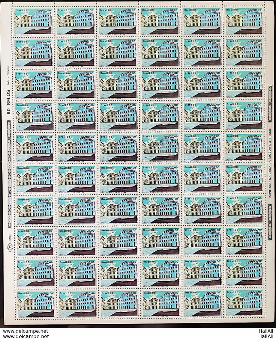 C 1587 Brazil Stamp Lubrapex Portugal Salvador Bahia 1988 Sheet - Ungebraucht