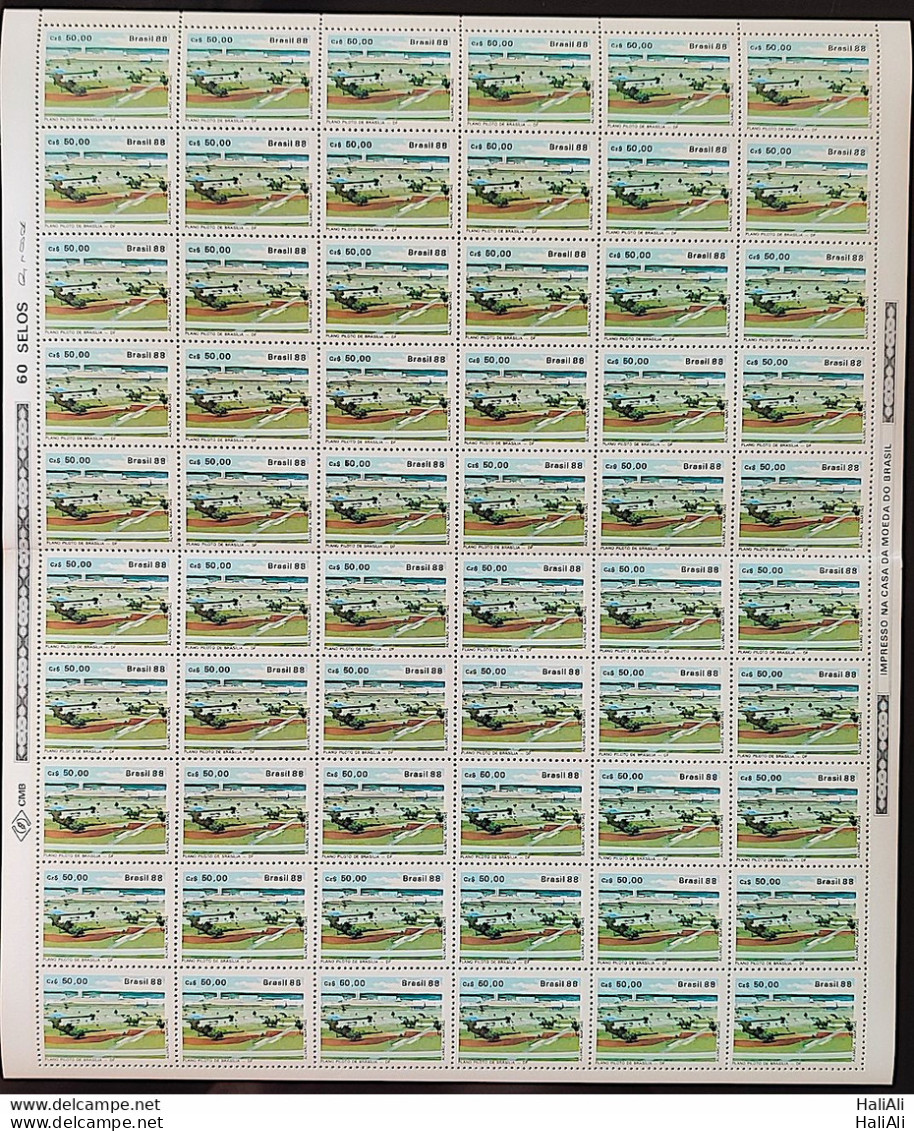 C 1586 Brazil Stamp Lubrapex Portugal Brasilia 1988 Sheet - Ungebraucht