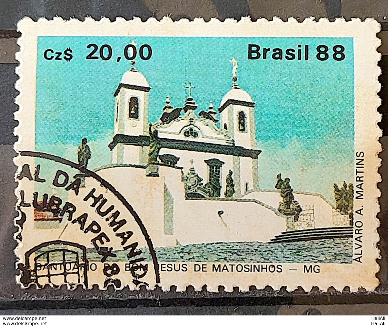 C 1585 Brazil Stamp Lubrapex Portugal Church 1988 Circulated 1 - Usados