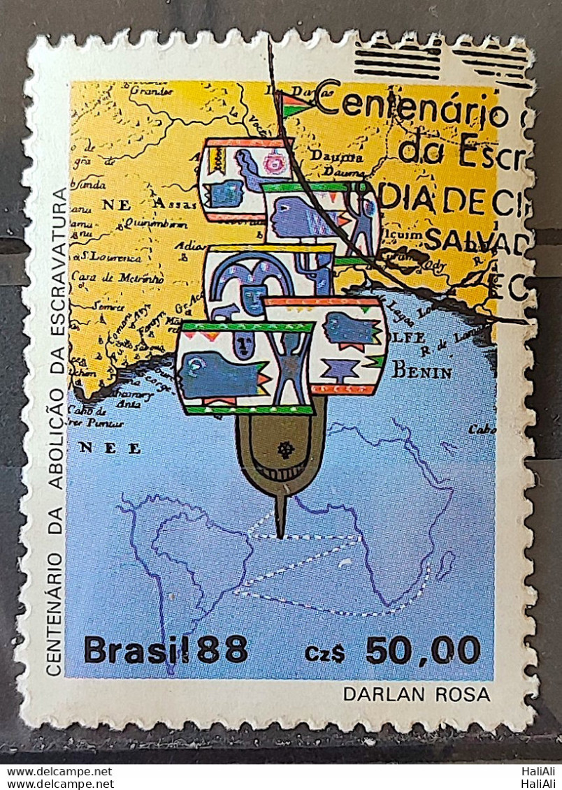 C 1584 Brazil Stamp 100 Years Abolition Of Slavery Ship Ship 1988 Circulated 2 - Usados