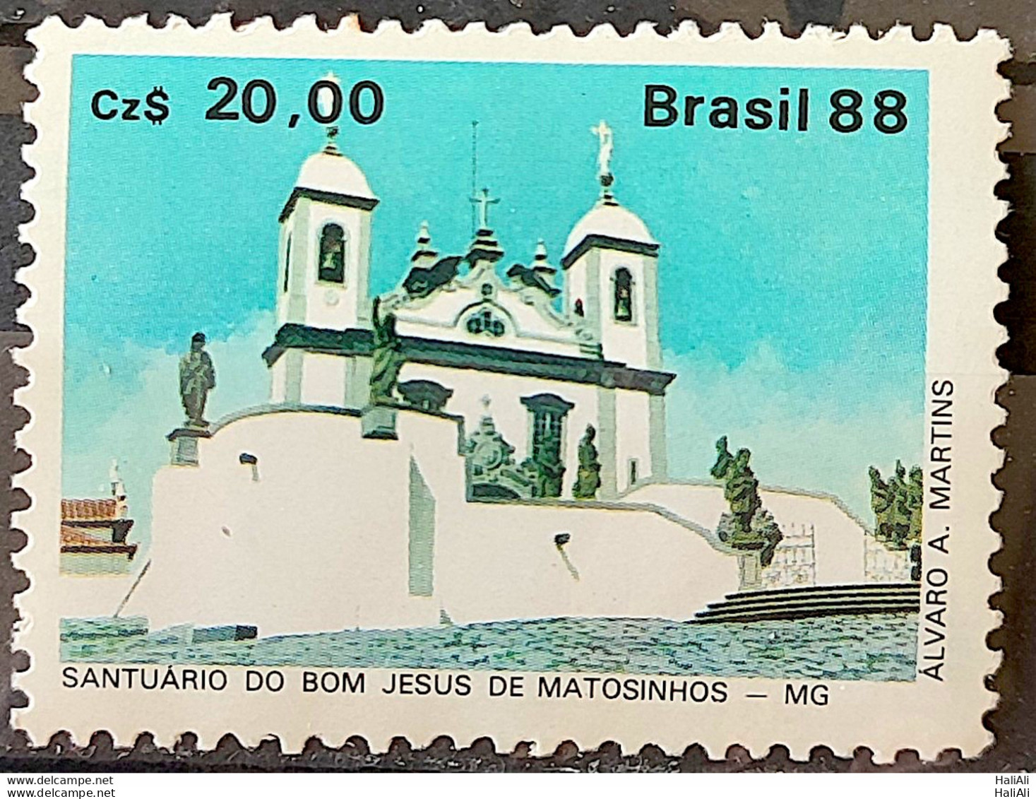 C 1585 Brazil Stamp Lubrapex Portugal Church 1988 - Ungebraucht