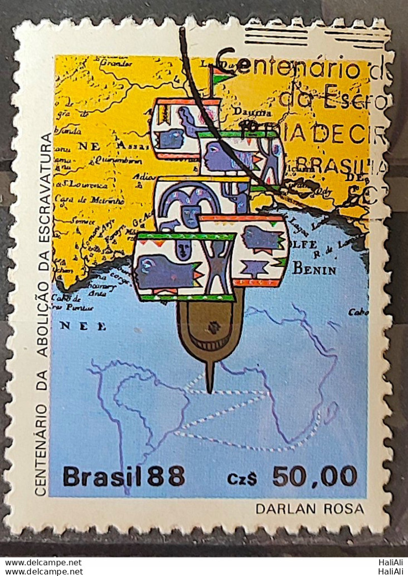 C 1584 Brazil Stamp 100 Years Abolition Of Slavery Ship Ship 1988 Circulated 16 - Gebruikt