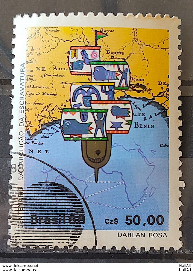 C 1584 Brazil Stamp 100 Years Abolition Of Slavery Ship Ship 1988 Circulated 1 - Usados