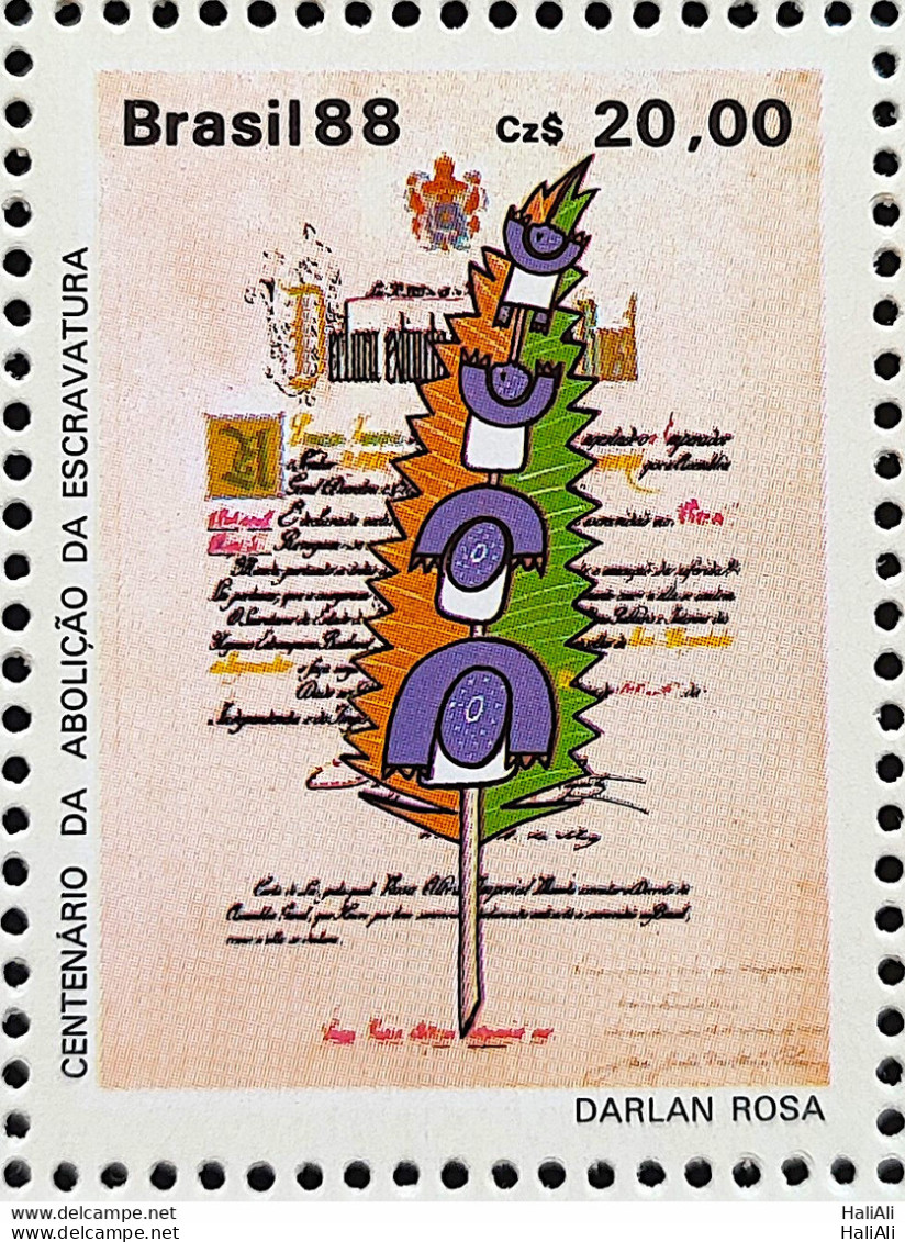 C 1583 Brazil Stamp 100 Years Abolition Of Slavery Law Aurea 1988 2 - Nuevos