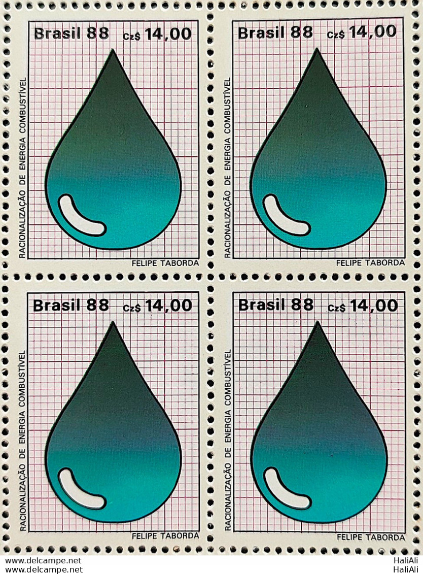 C 1579 Brazil Stamp Rationalization Of Petroleum Energy 1988 Block Of 4 - Neufs