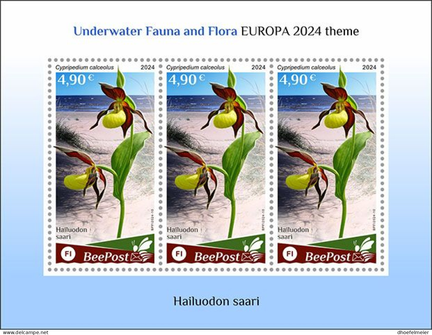 FINLAND-BEEPOST 2024 MNH Flowers Blumen Cypripedium Calceolus M/S – PRIVATE OPERATOR – DHQ2417 - Other & Unclassified