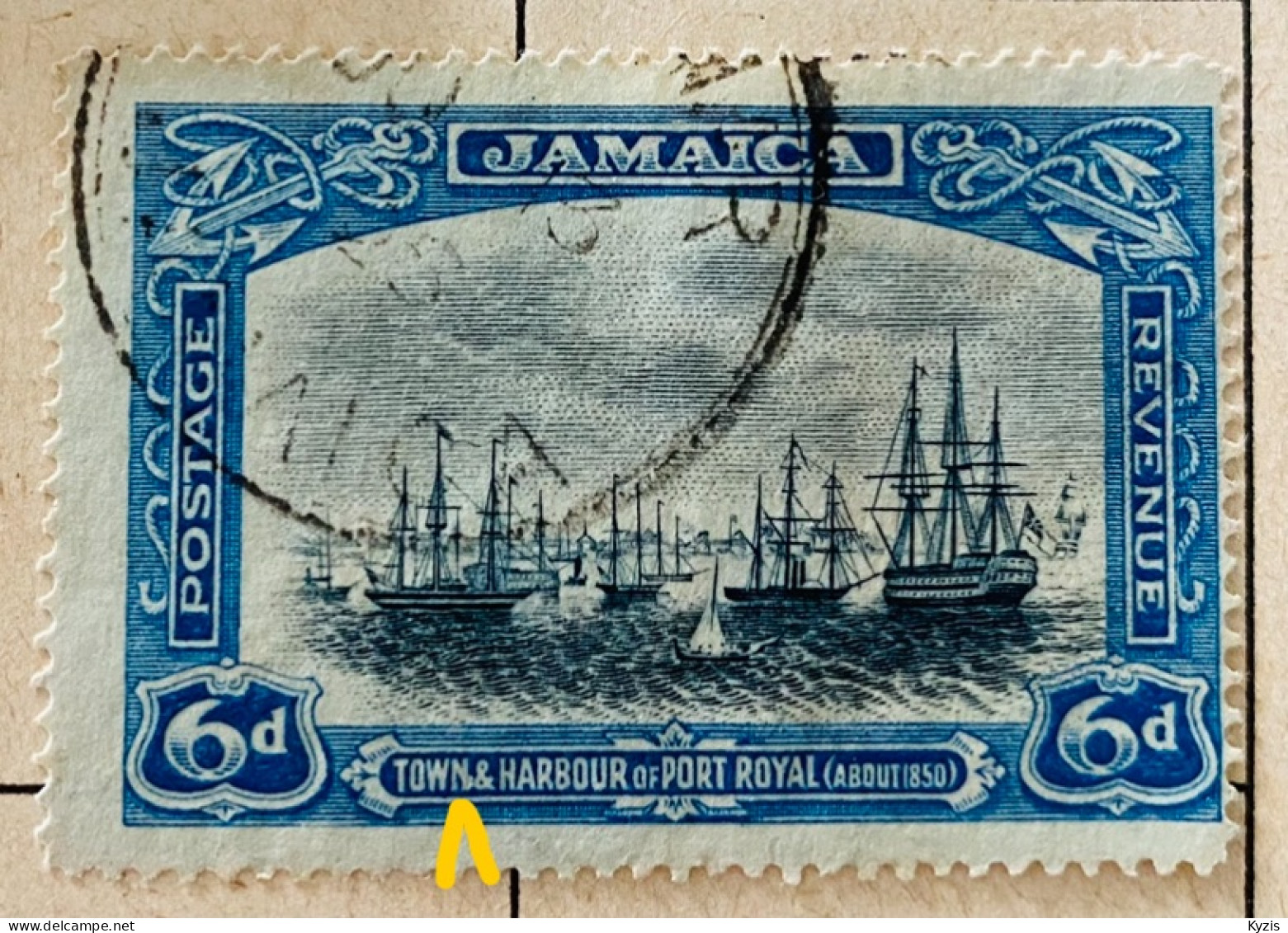 JAMAIQUE - VARIÉTÉ - 1921-23 - Sc 95 6p Ville Et Port De Port Royal - Jamaica (1962-...)