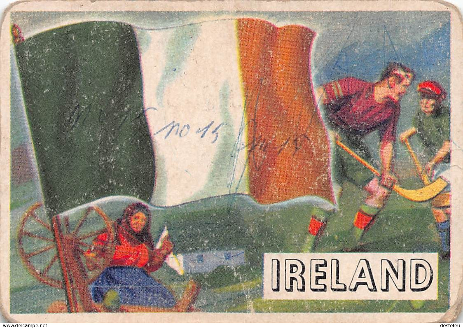 Flags Of The World Chromo -  Ireland - 6.5 X 9.5 Cm - Andere & Zonder Classificatie