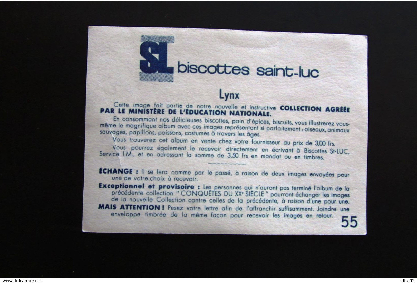 Chromo/image "Biscottes - Pain D'épices St LUC" - Série D'images à Collectionner - Albumes & Catálogos