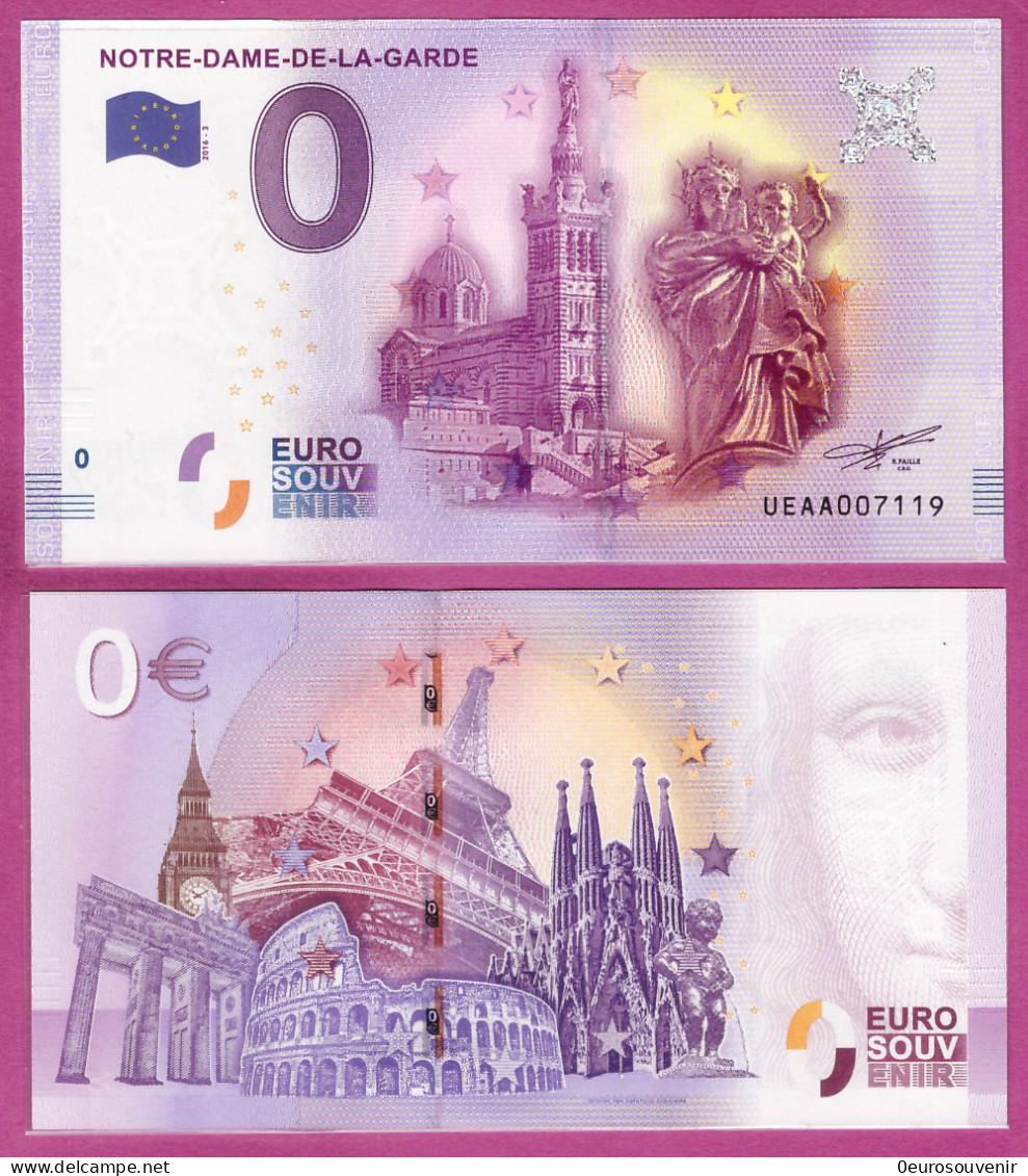 0-Euro UEAA 2016-3 NOTRE-DAME-DE-LA-GARDE - Essais Privés / Non-officiels