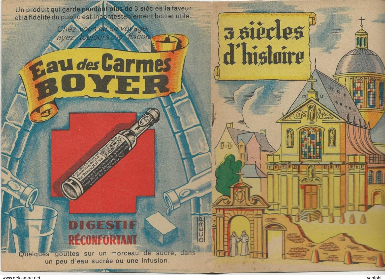 EAU DE CARMES BOYER-PETIT LIVRET DE 6 PAGES ILLUSTRES - Advertising