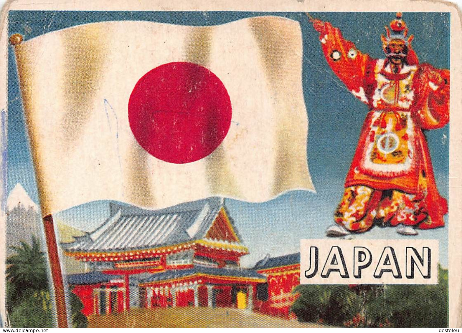 Flags Of The World Chromo -  Japan - 6.5 X 9.5 Cm - Other & Unclassified