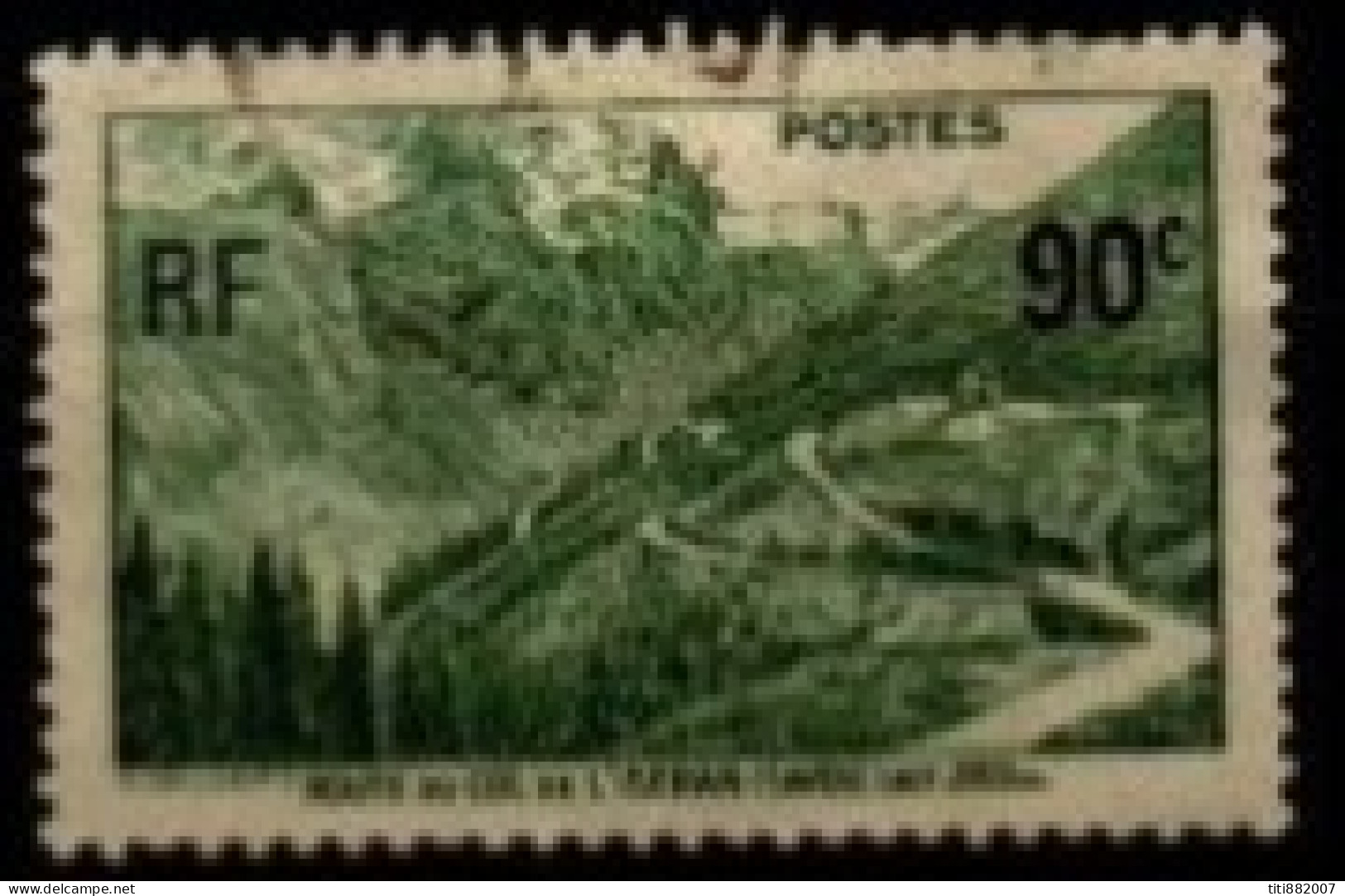 FRANCE    -   1937 .   Y&T N°  358 Oblitéré.    Col  De  L' Iseran - Usati