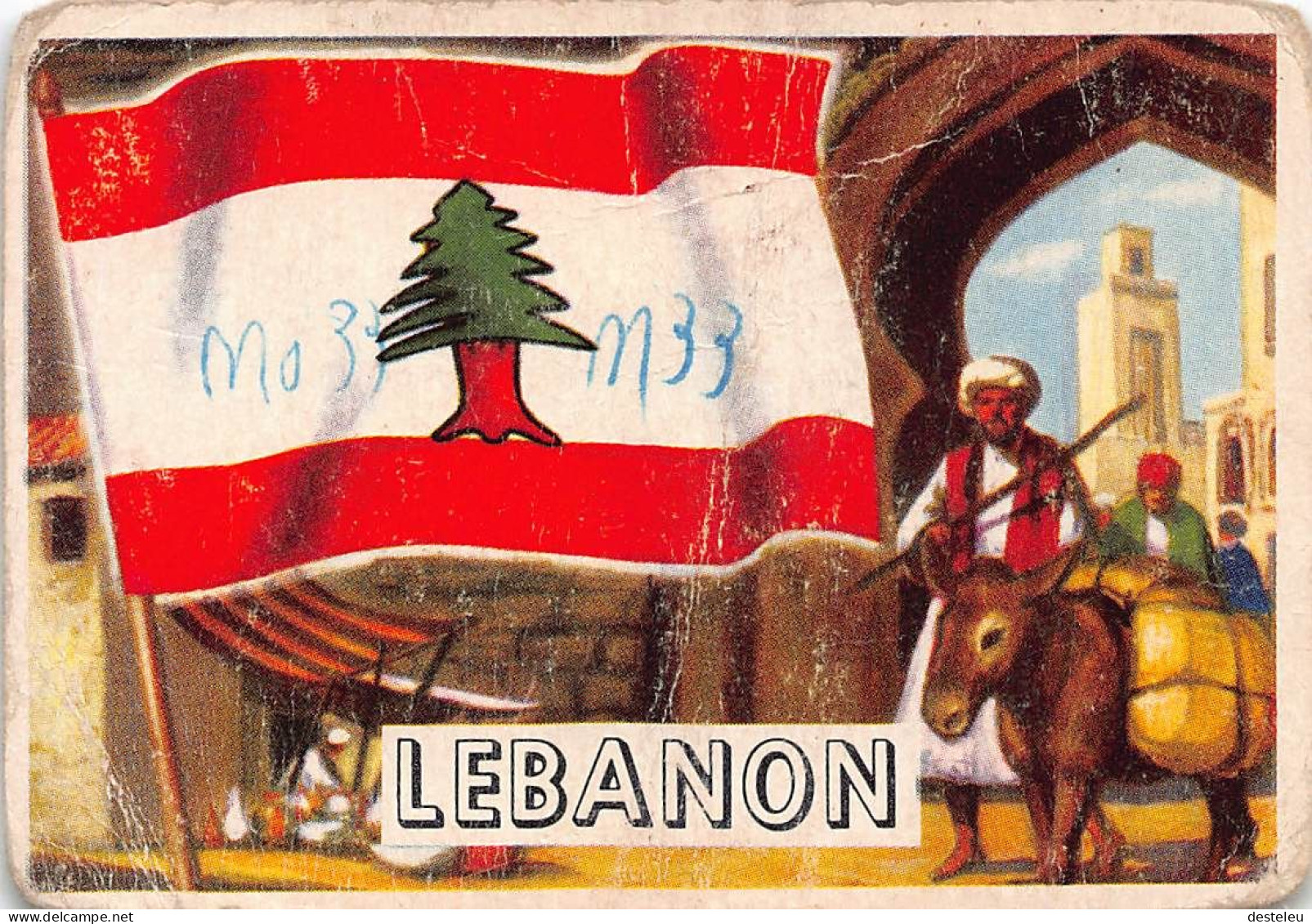 Flags Of The World Chromo -  Lebanon - 6.5 X 9.5 Cm - Andere & Zonder Classificatie