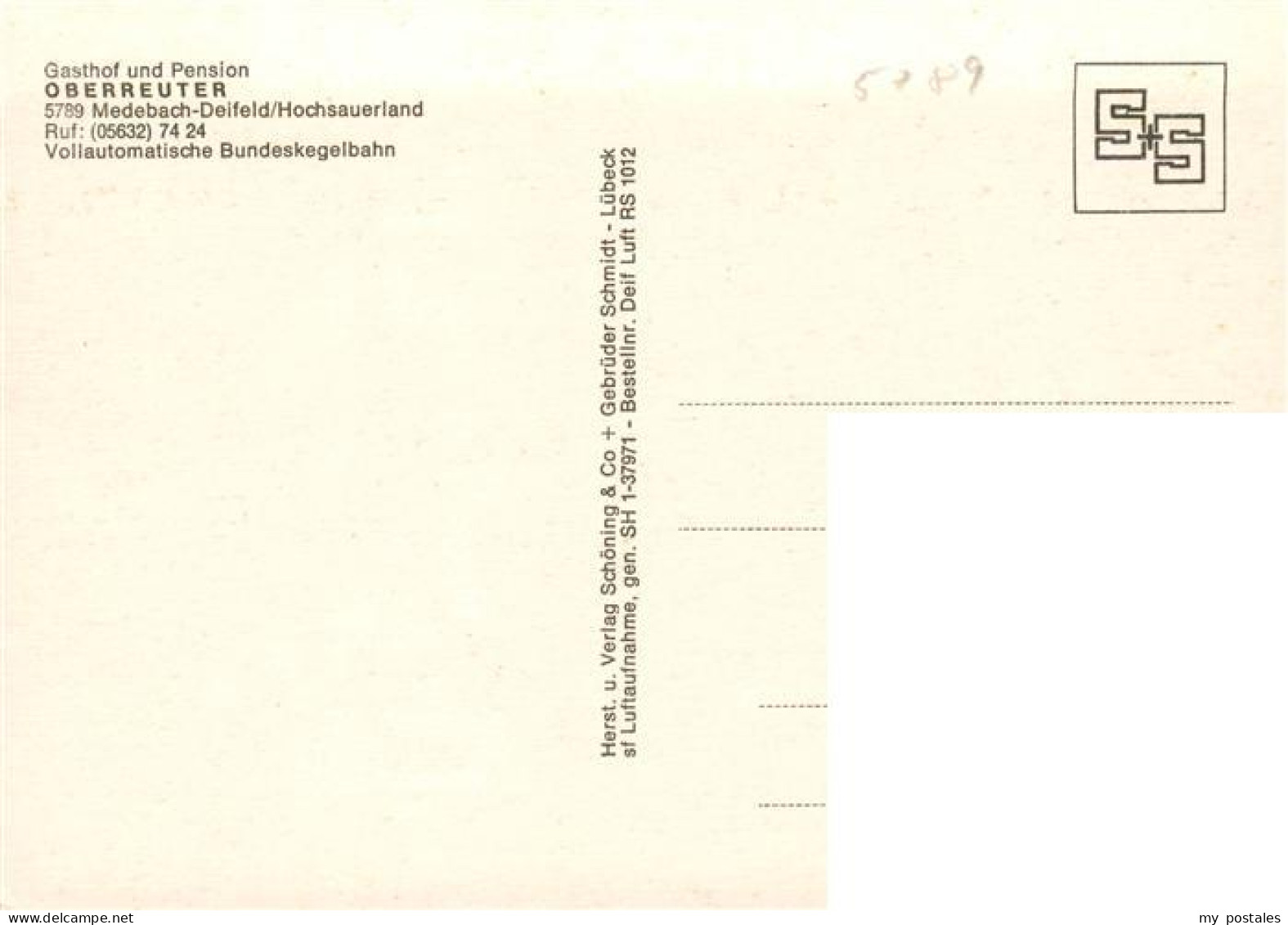 73886884 Deifeld Medebach Gasthof Und Pension Oberreuter Fliegeraufnahme  - Other & Unclassified