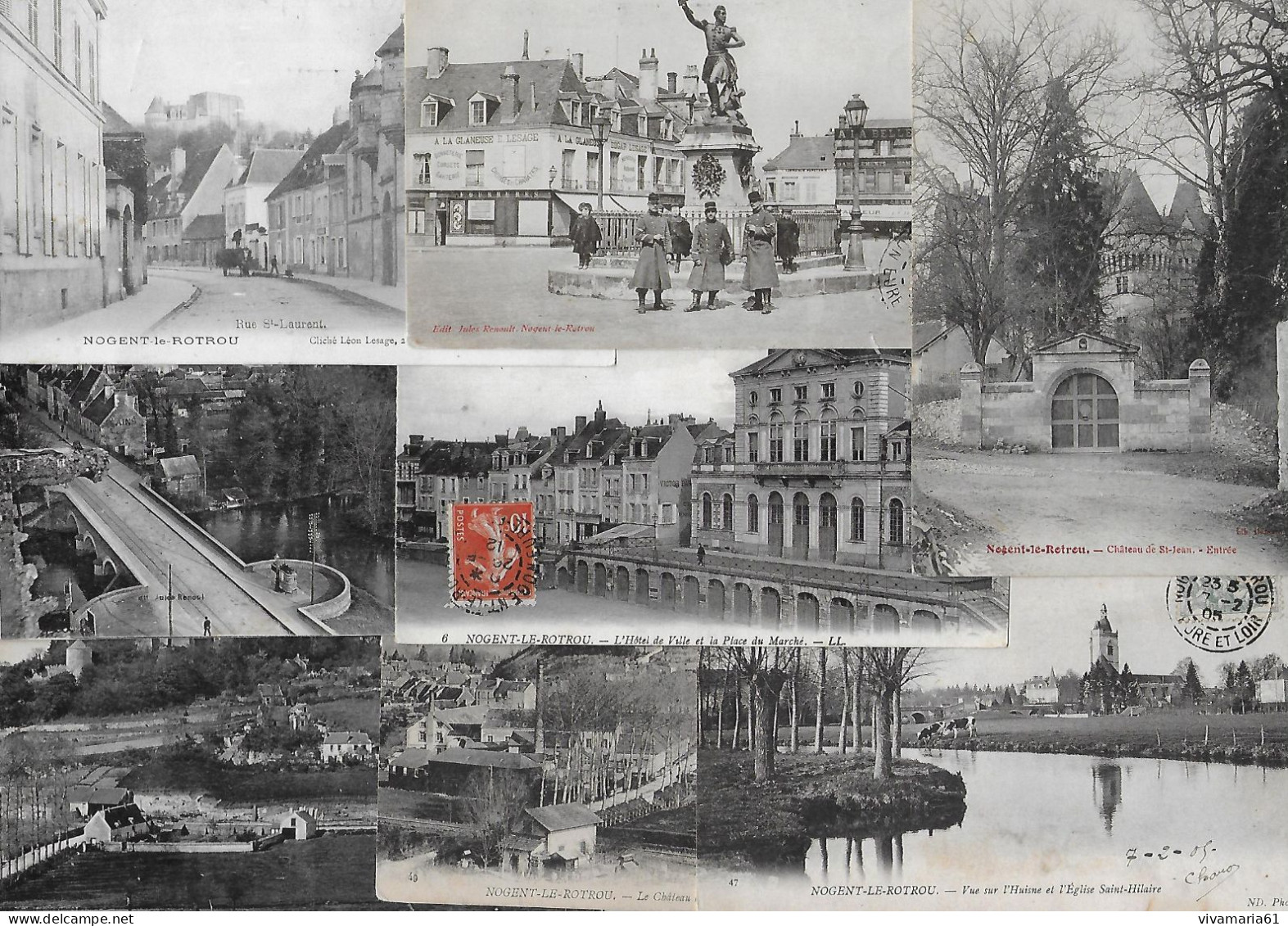 Lot De 13 Cartes Postales Anciennes De NOGENT LE ROTROU  ,departement  28. - 5 - 99 Cartes