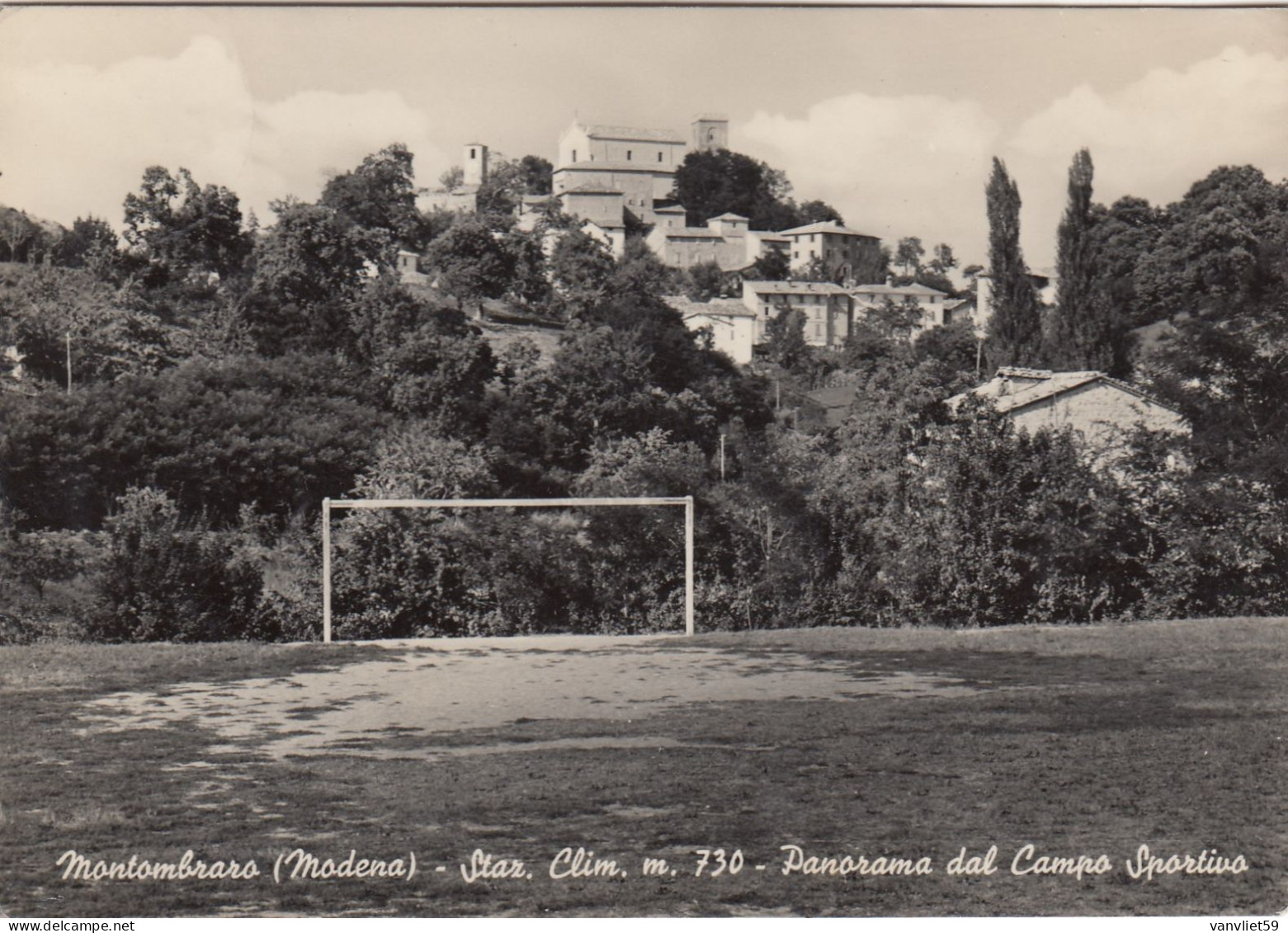 STADIO-STADE-STADIUM-ESTADIO-CAMPO SPORTIVO-SOCCER-FOOTBALL- MONTOMBRARO-MODENA-ITALY- VERA FOTO-VIAGGIATA IL 7-8-1955 - Football