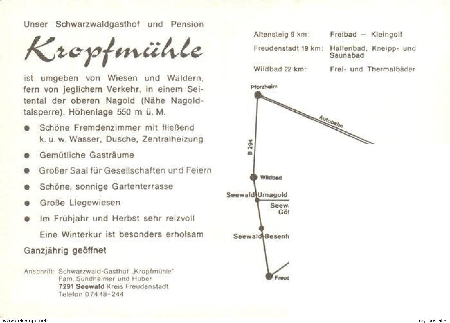 73886862 Seewald Schwarzwaldgasthof Kropfmuehle Gastraeume Wildbach Rehwild Seew - Other & Unclassified