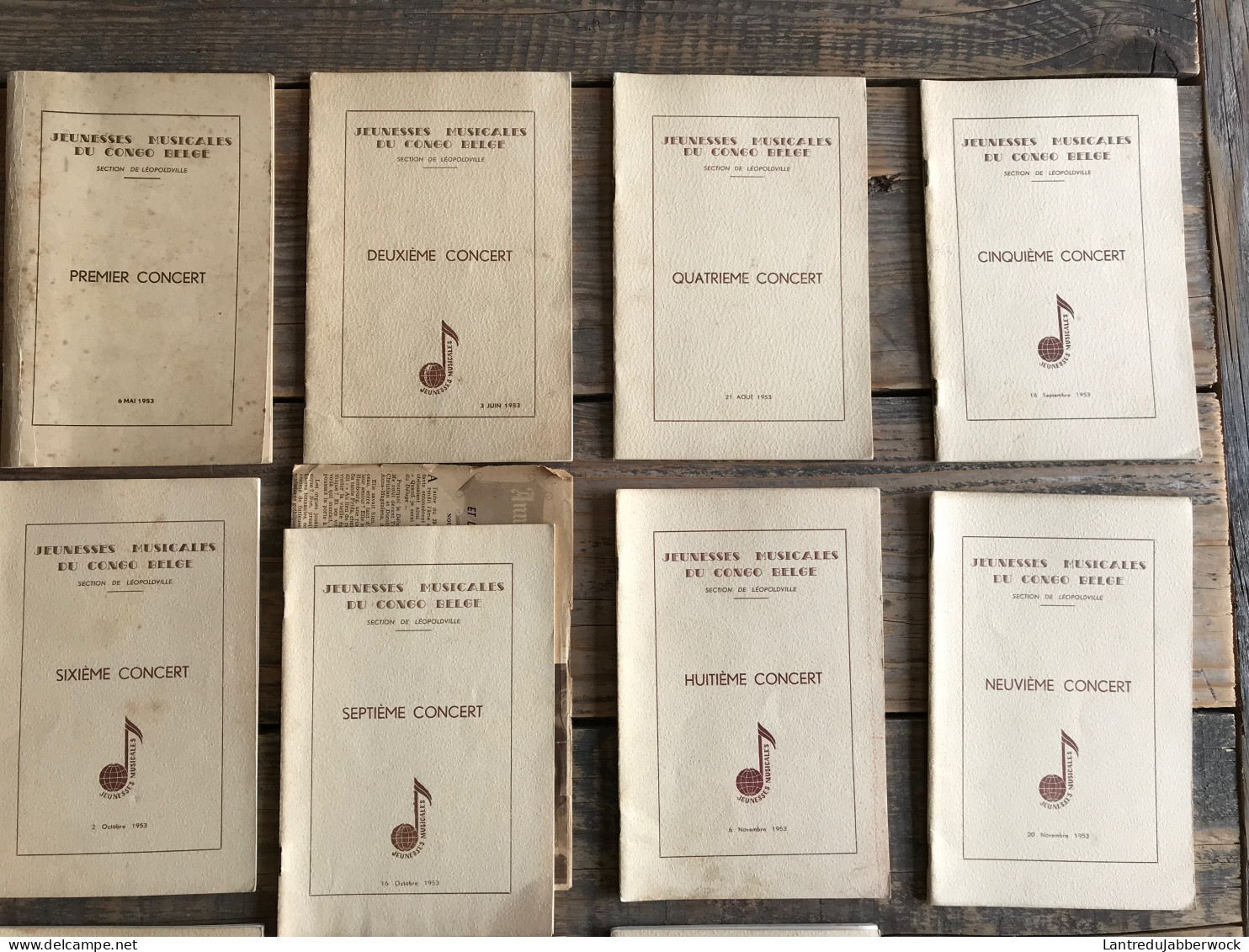 Lot 30 Livrets Jeunesses Musicales Du Congo Belge + Programmes Union Africaine Des Arts Et Lettres Régionalisme Colonies - Bélgica