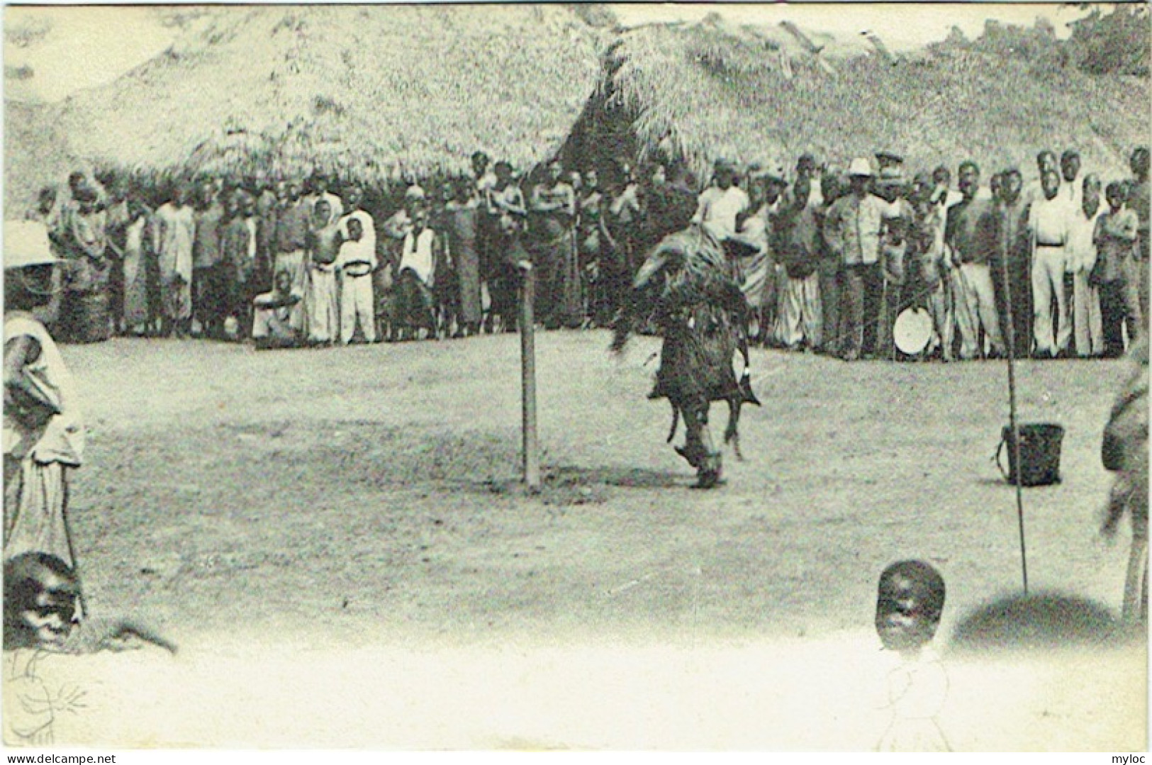 Congo Belge. Village. Scène De Vie . Sorcier ? Ecrite Depuis Kinshasa En 1921. - Belgisch-Kongo