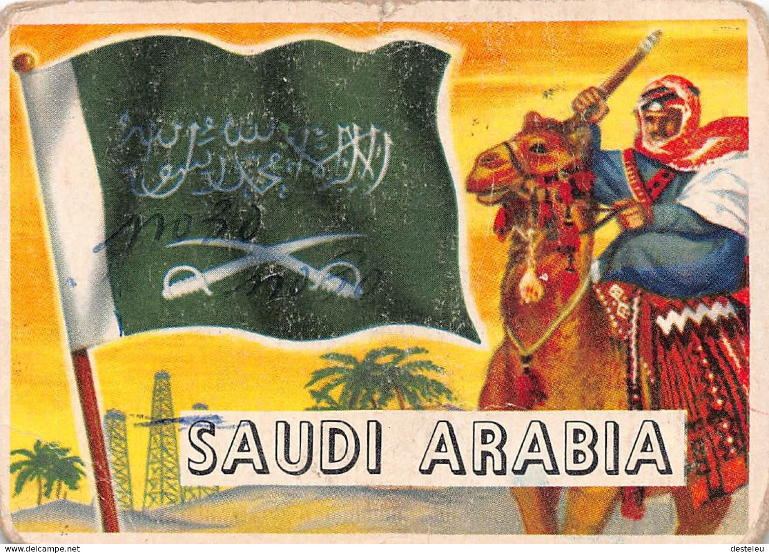 Flags Of The World Chromo - Saudi Arabia - 6.5 X 9.5 Cm - Autres & Non Classés