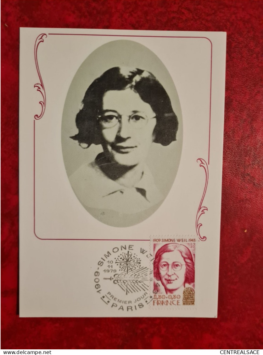 CARTE Maximum 1979 PARIS SIMONE WEIL - 1970-1979