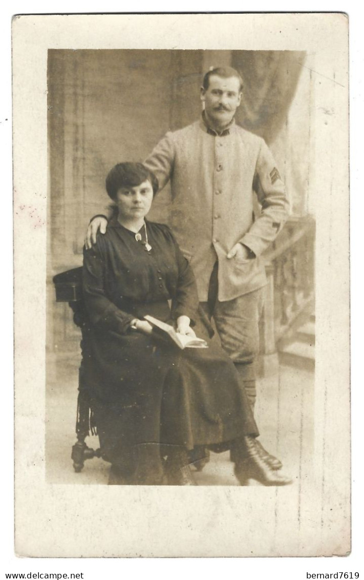 Miltaire  - Couple  - Souvenir 24 Decembre 1916 - Guerra 1914-18