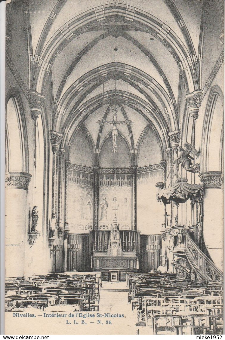 Nivelles , Intérieur De L'Eglise St-Nicolas - Nijvel