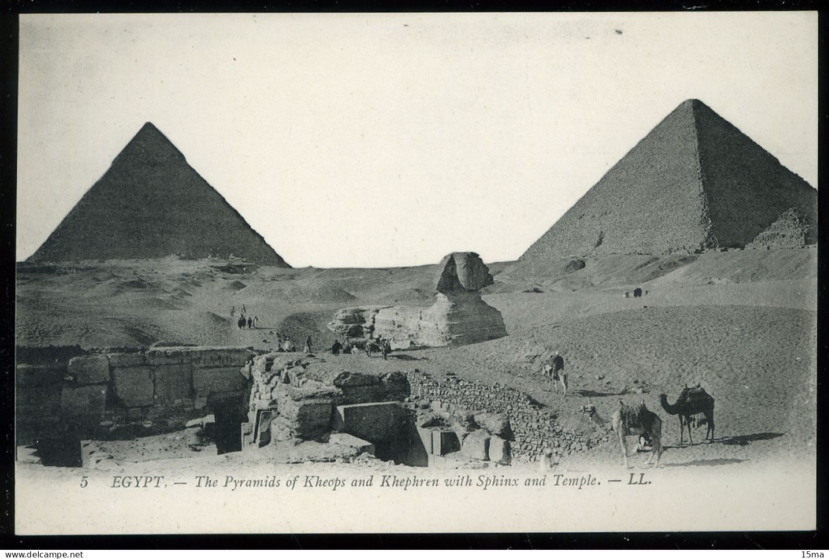 The Pyramids Of Kheops And Khephren With Sphinx And Temple LL - Guiza