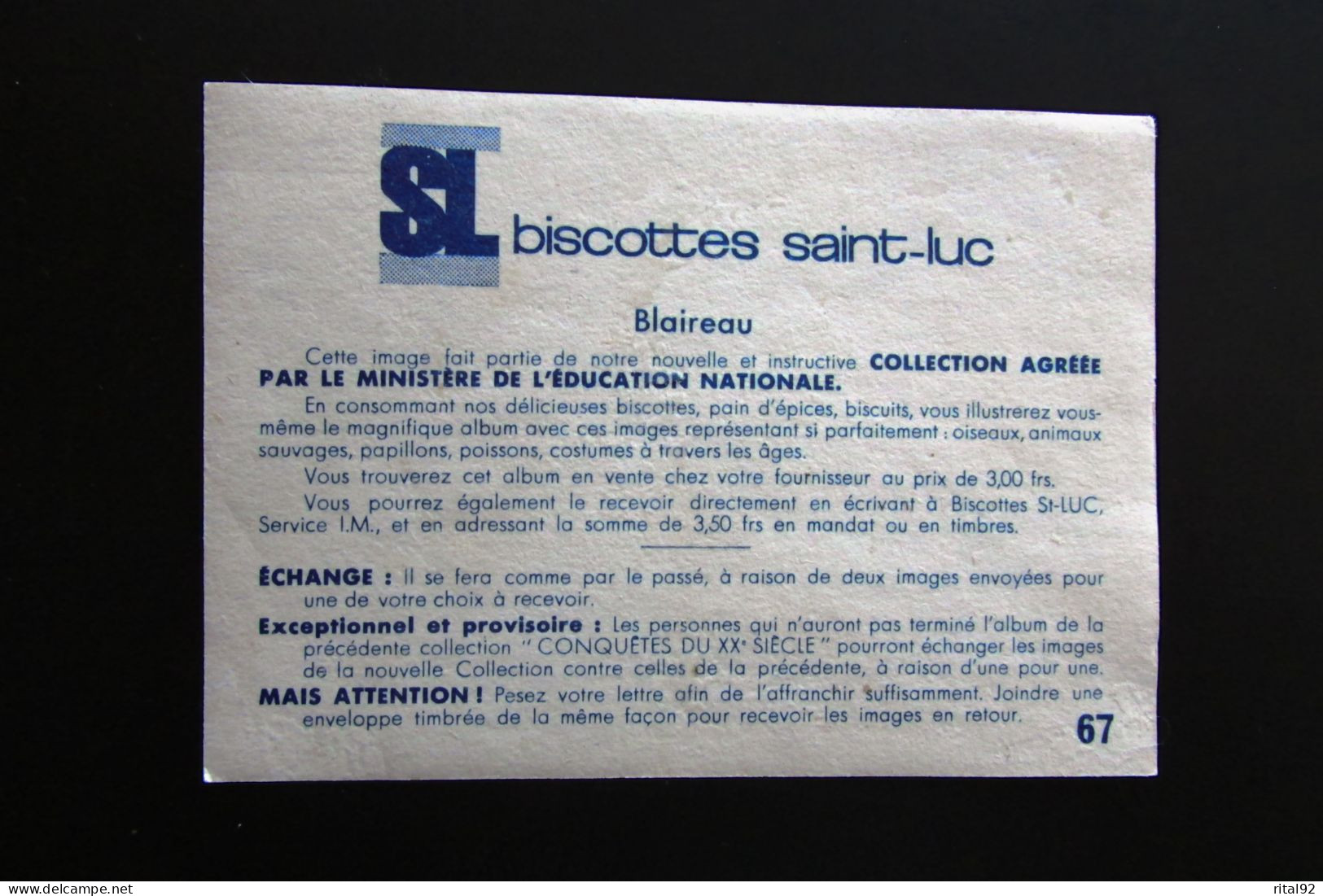 Chromo/image "Biscottes - Pain D'épices St LUC" - Série D'images à Collectionner - Albums & Katalogus