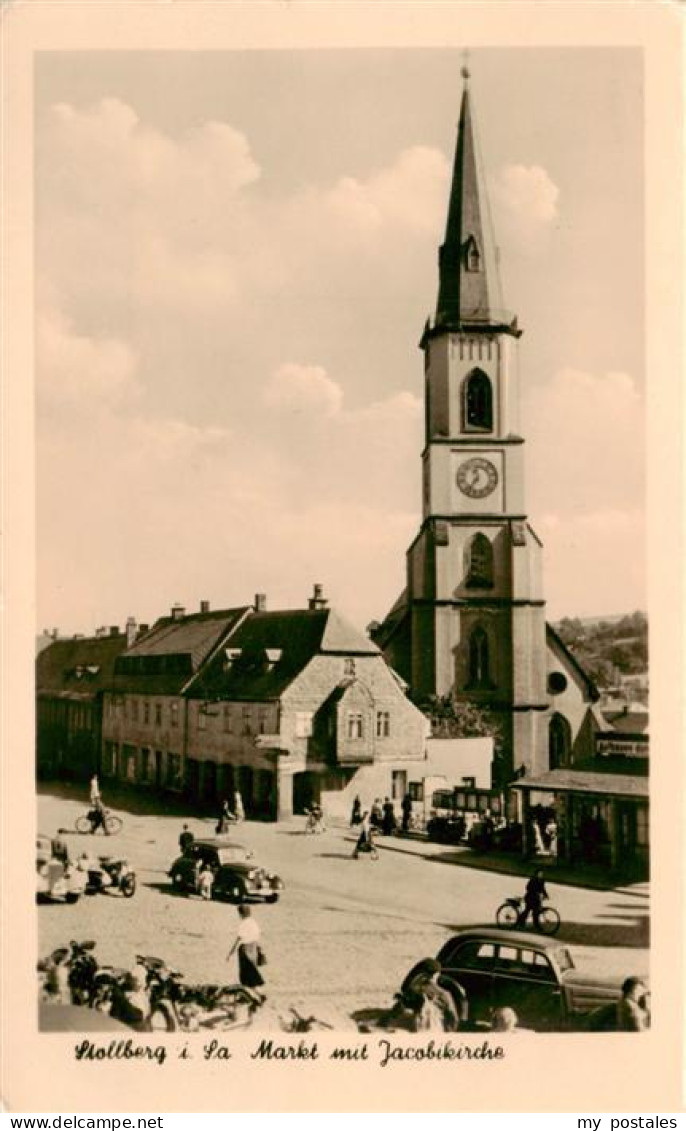 73886694 Stollberg Erzgebirge Markt Mit Jakobikirche Stollberg Erzgebirge - Stollberg (Erzgeb.)