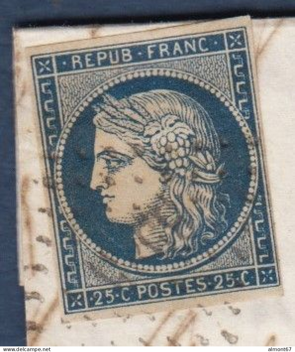 Cérès N° 4a Sur Lettre De Toulouse - 1849-1850 Cérès