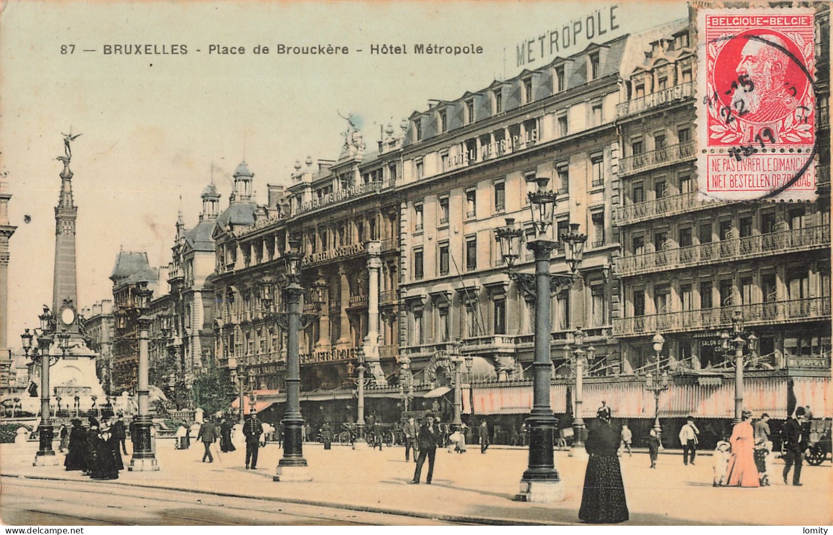 Belgique Bruxelles Place De Brouckere Hotel Metropole CPA - Places, Squares