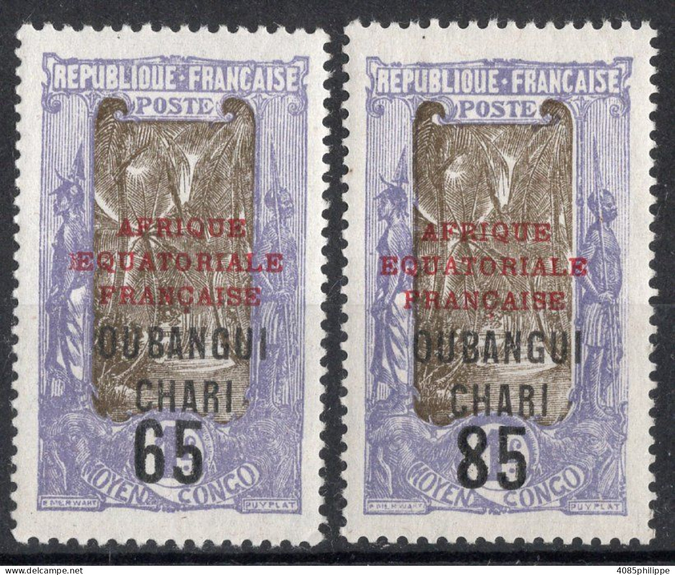 Oubangui Timbres Poste N°67* & 68* Neufs Charnières TB Cote 5€00 - Neufs