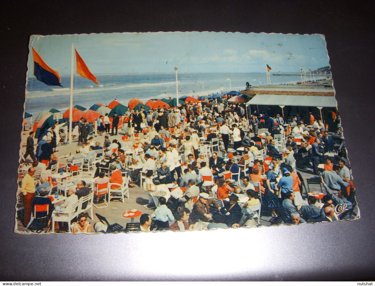 CP CARTE POSTALE CALVADOS DEAUVILLE La PLAGE Les PLANCHES - ECRITE En 1961 - Dives