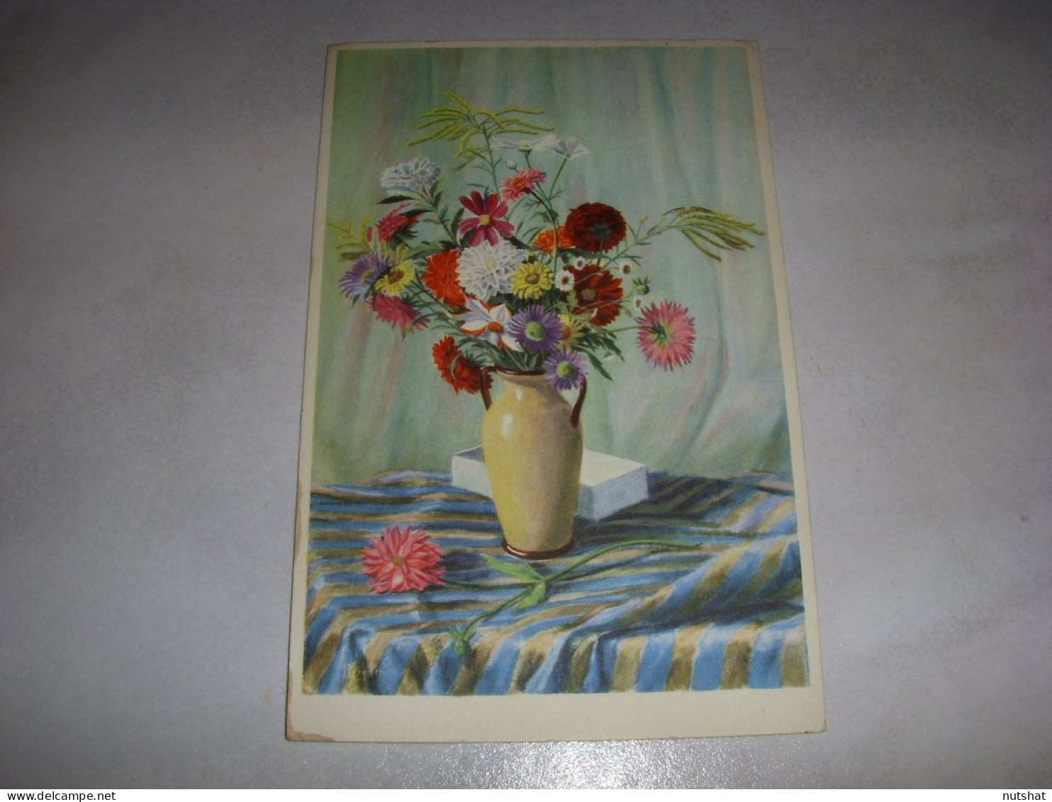 CP CARTE POSTALE BOUQUET De FLEURS Dans VASE - Ecrite En 1955 - Fleurs
