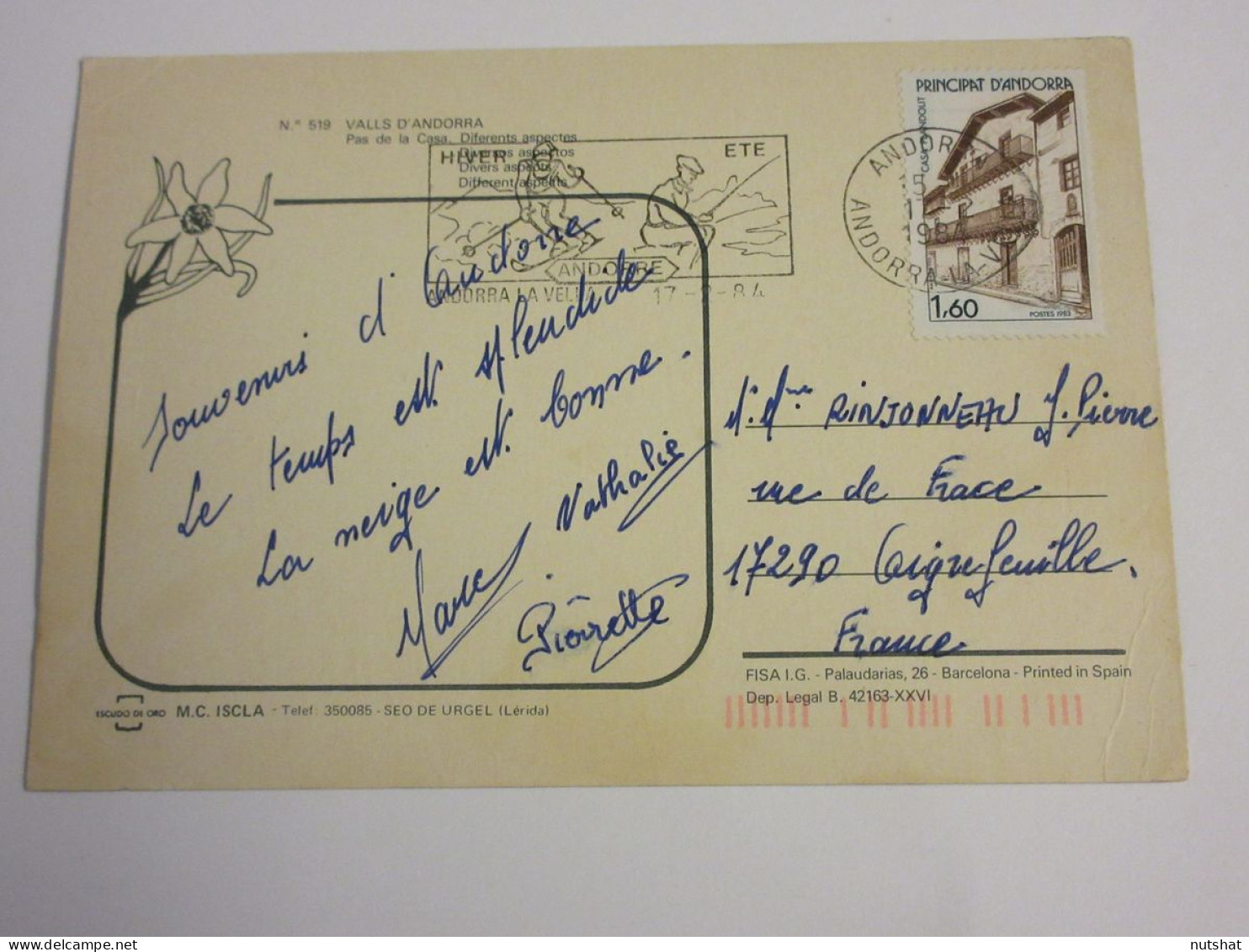 CP CARTE POSTALE ANDORRE PAS De La CASE VUES DIVERSES - Ecrite En 1984 - Andorre