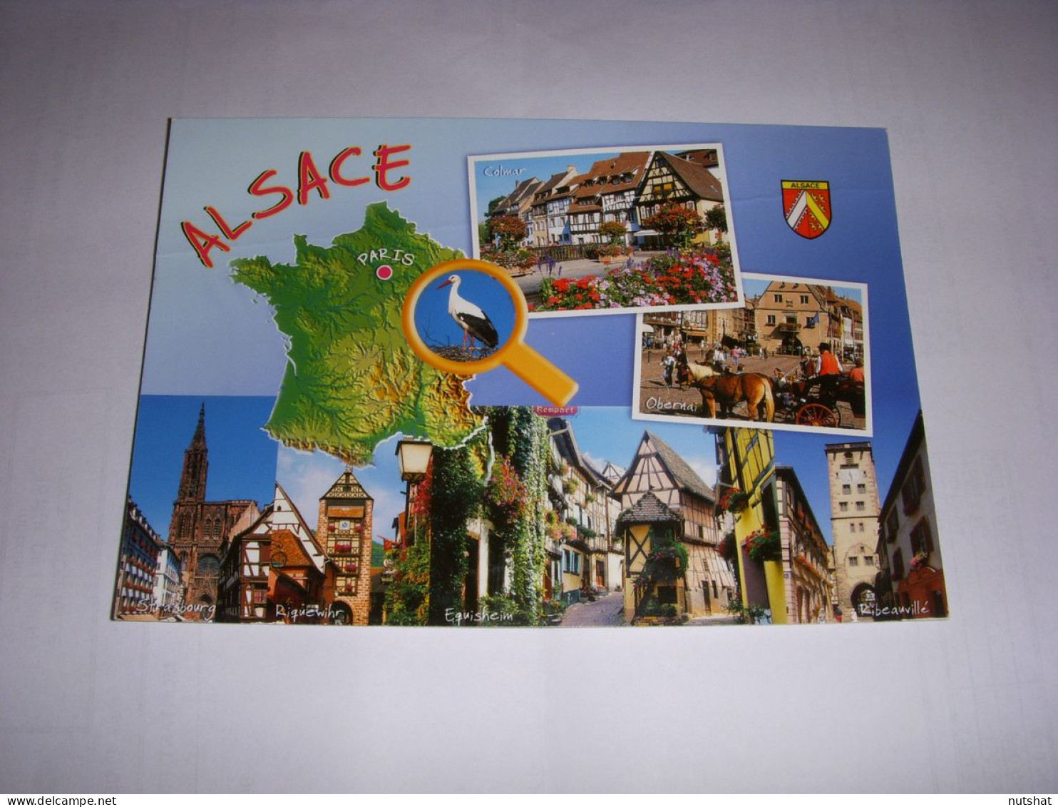 CP CARTE POSTALE ALSACE IMAGES STRASBOURG OBERNAI COLMAR - ECRITE En 2014 - Alsace