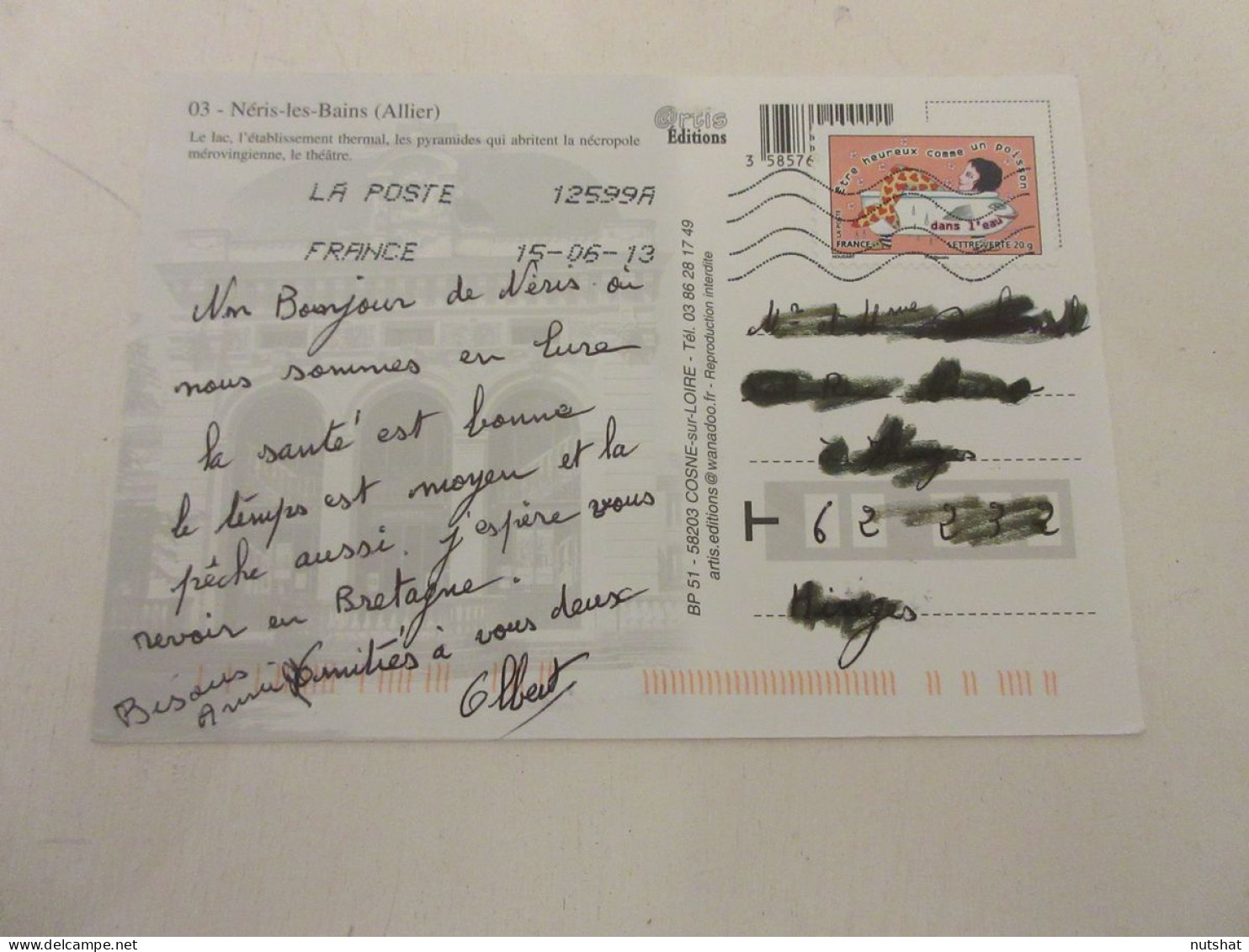 CP CARTE POSTALE ALLIER NERIS Les BAINS VUES DUVERSES LAC THEATRE PYRAMIDES - Neris Les Bains