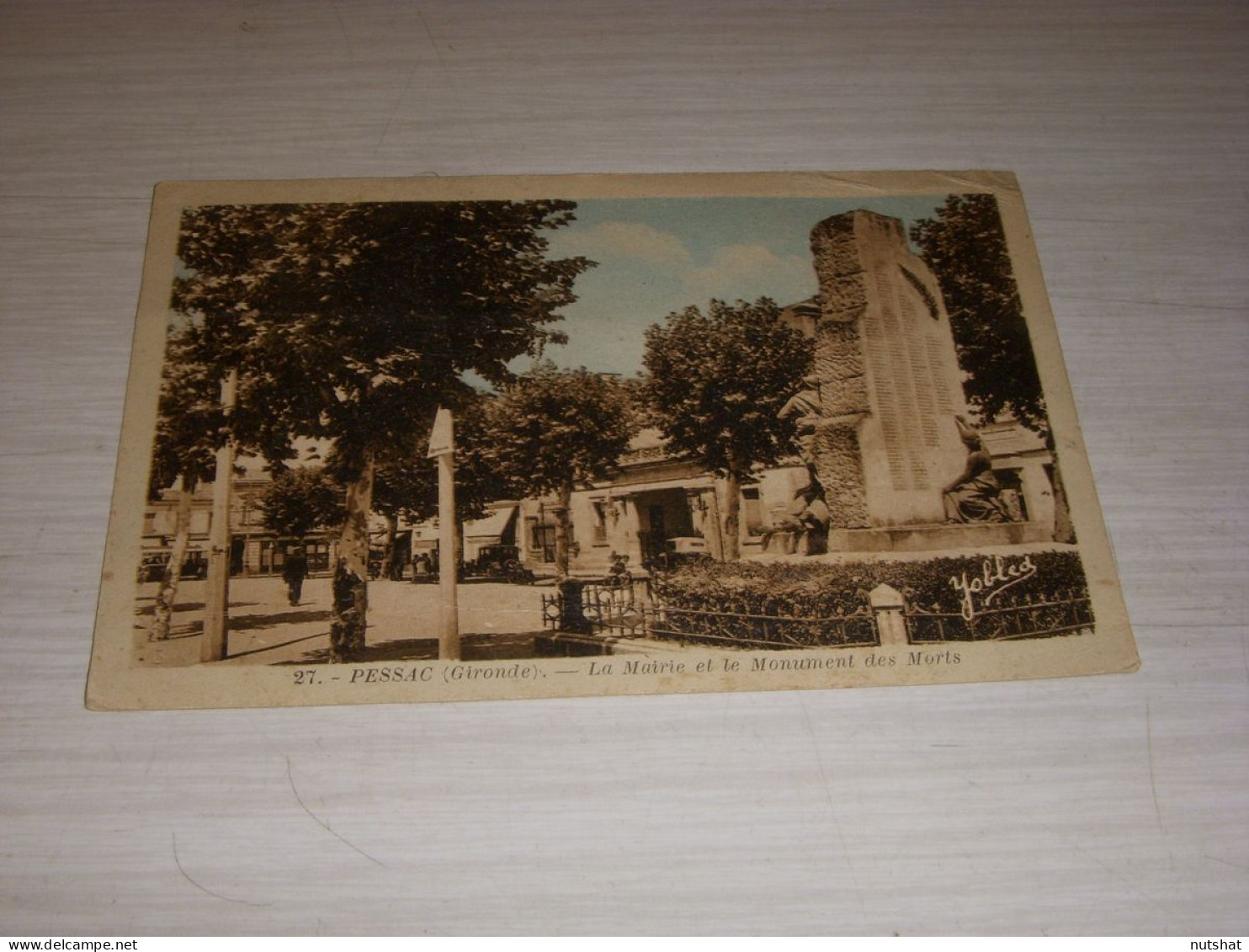 CP CARTE POSTALE GIRONDE PESSAC MAIRIE MONUMENTS Aux MORTS - ECRITE En 1949 - Pessac