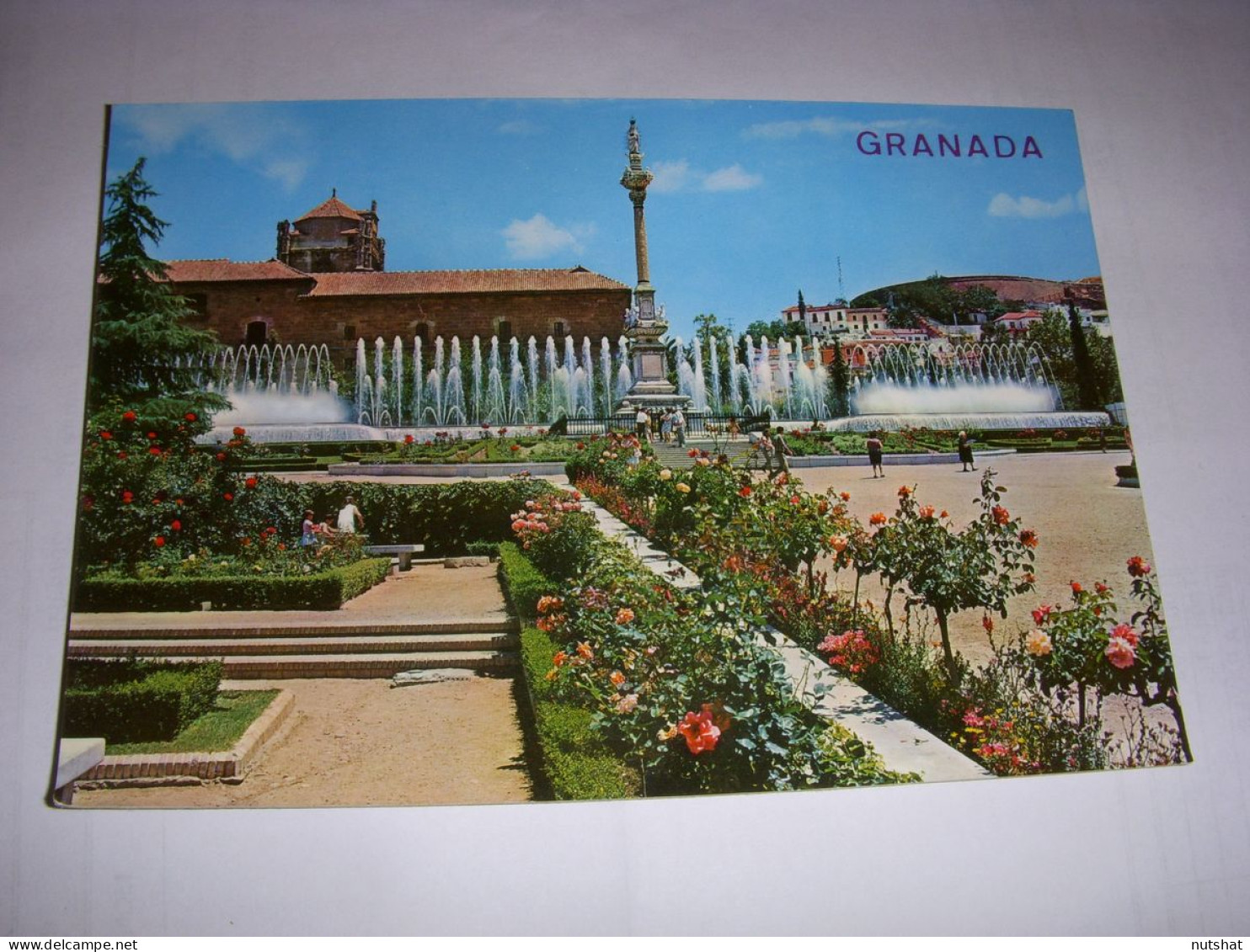 CP CARTE POSTALE ESPAGNE GRENADE FONTAINE Du TRIOMPHE - ECRITE - Granada