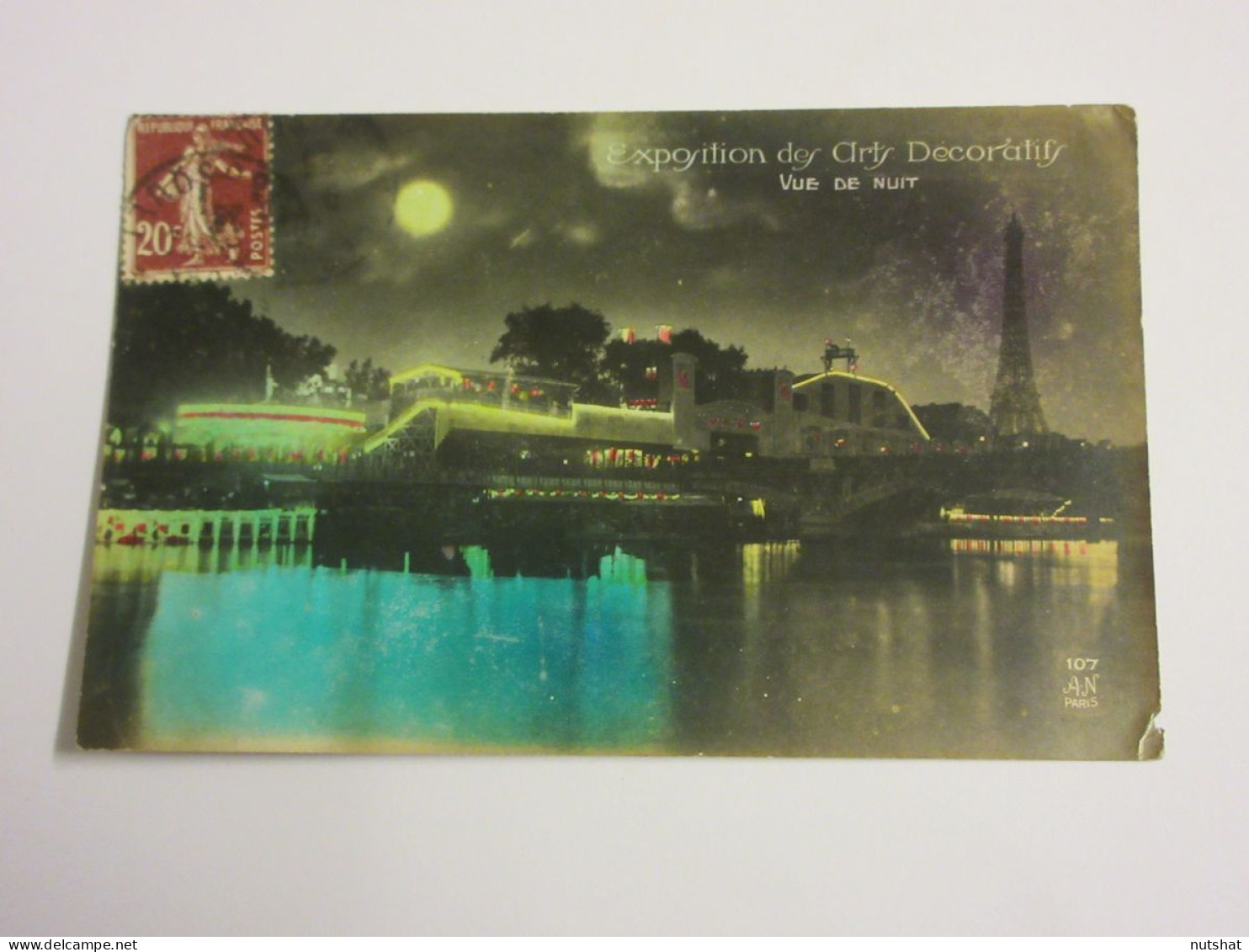 CP CARTE POSTALE PARIS EXPOSITION Des ARTS DECORATIFS De NUIT - Ecrite - Tentoonstellingen