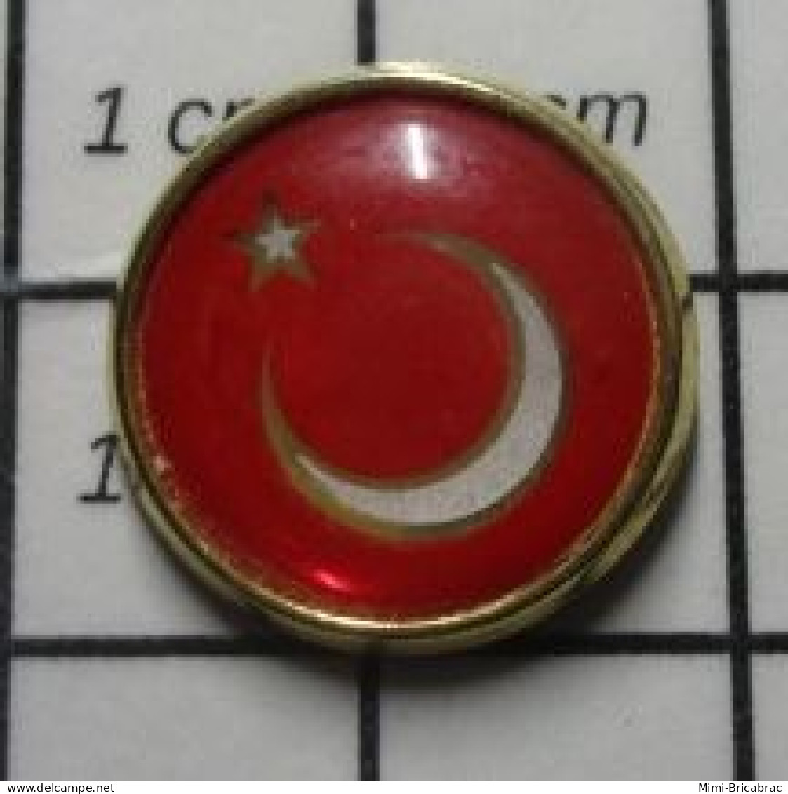 516B Pin's Pins / Beau Et Rare / AUTRES / CROISSANT ET ETOILE TURQUIE - Sonstige & Ohne Zuordnung