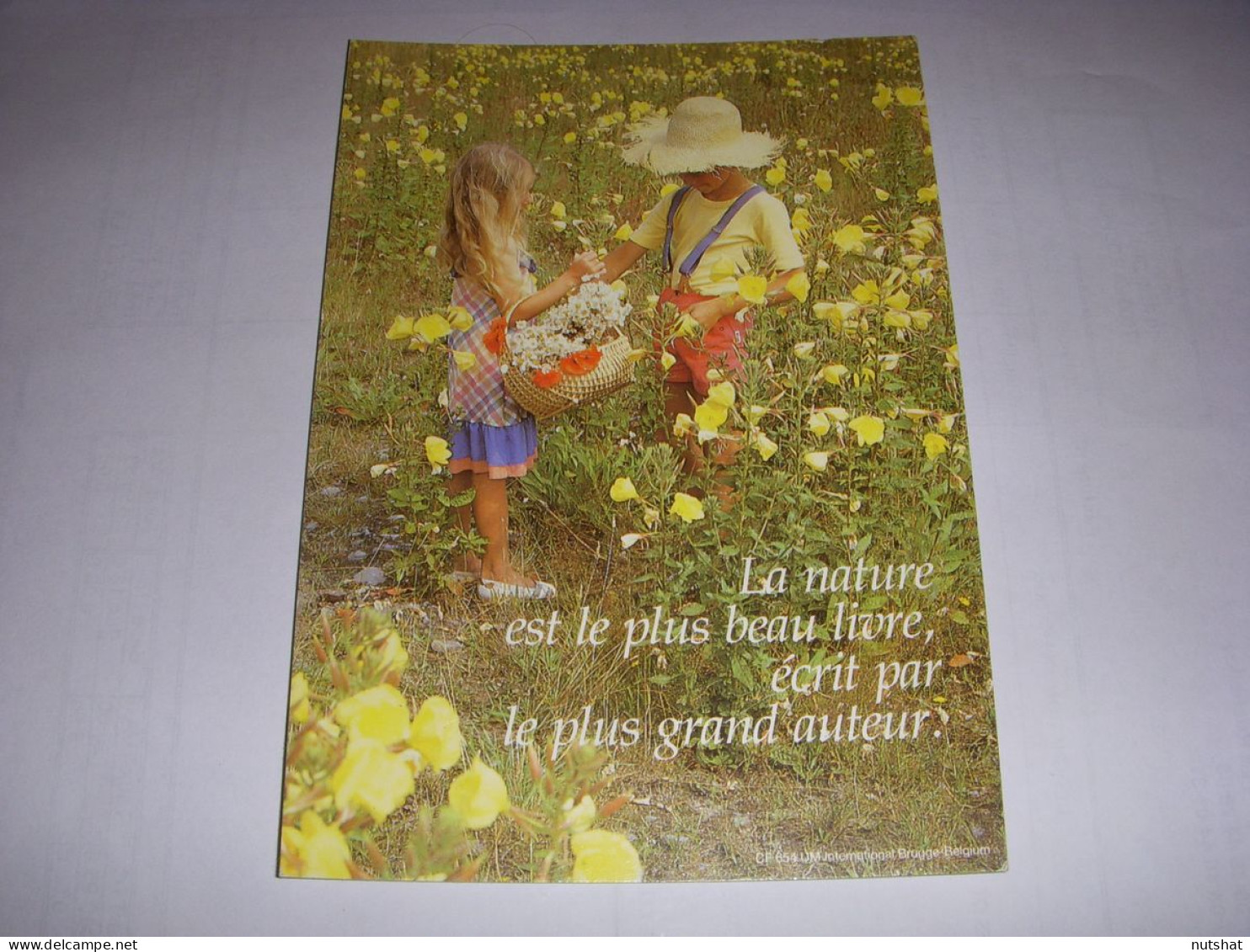 CP CARTE POSTALE MESSAGE ENFANTS Et FLEURS La Nature Est Le Plus Beau... ECRITE - Szenen & Landschaften