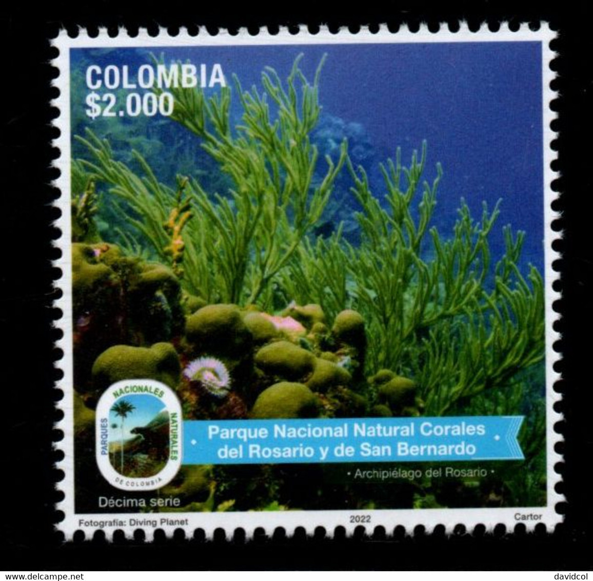 15B-KOLUMBIEN - 2022  MNH – CORALS - NATIONAL PARKS, 10TH ISSUE – CARIBBEAN REGION - Colombie