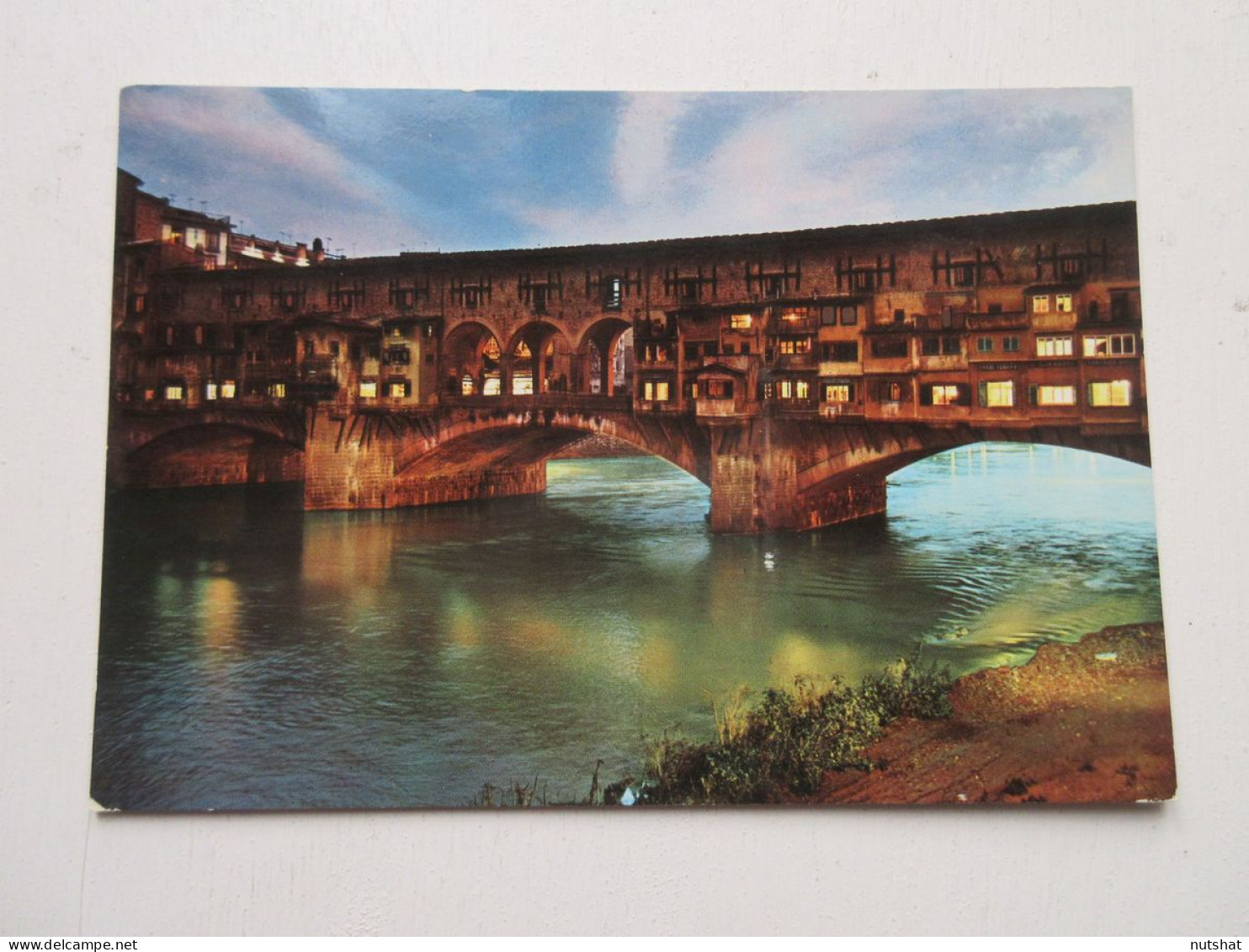 CP CARTE POSTALE ITALIE TOSCANE FLORENCE Le VIEUX PONT De NUIT - Ecrite En 1987  - Firenze