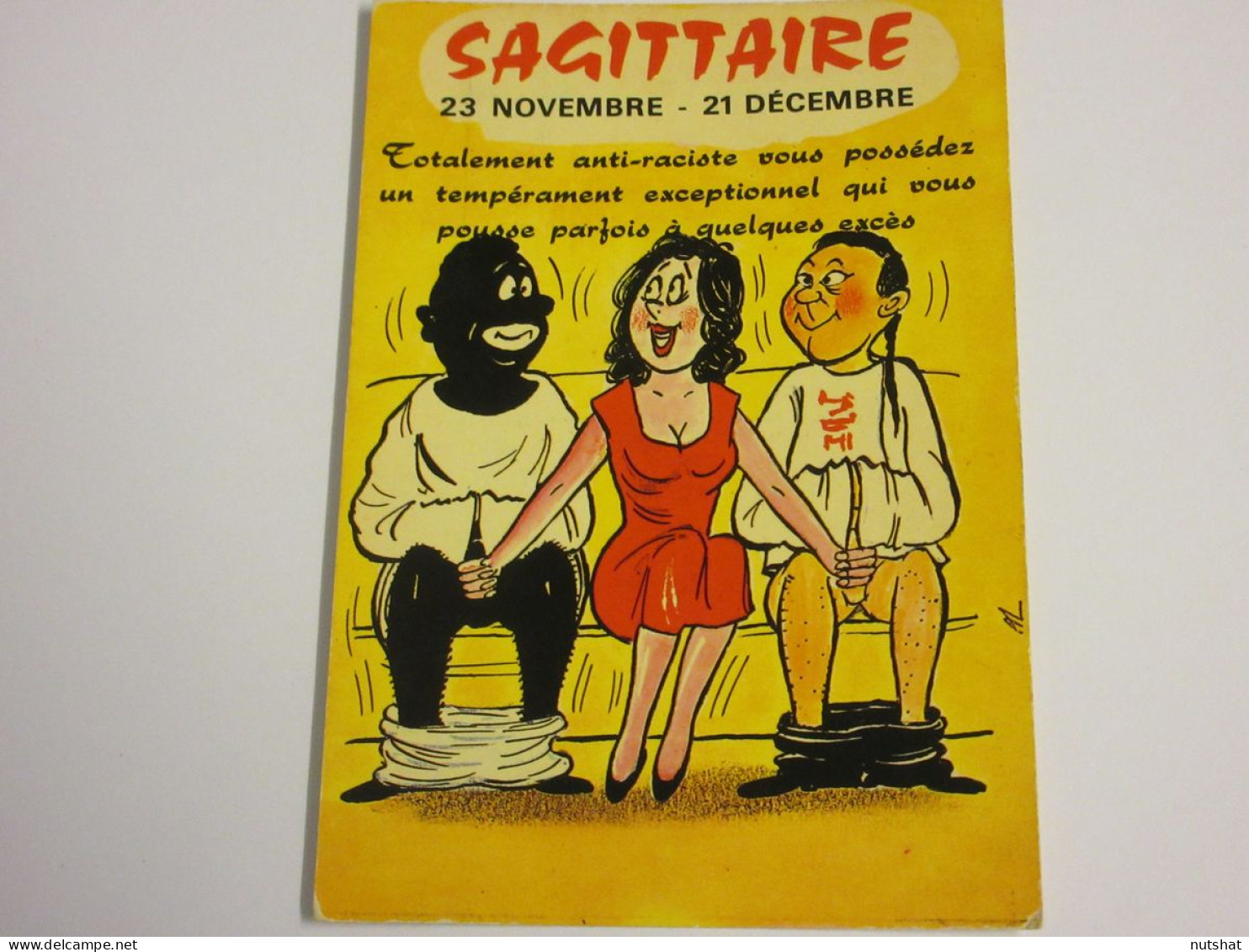 CP CARTE POSTALE HUMOUR SAGGITAIRE TEMPERAMENT QUI POUSSE A DES EXCES            - Humor