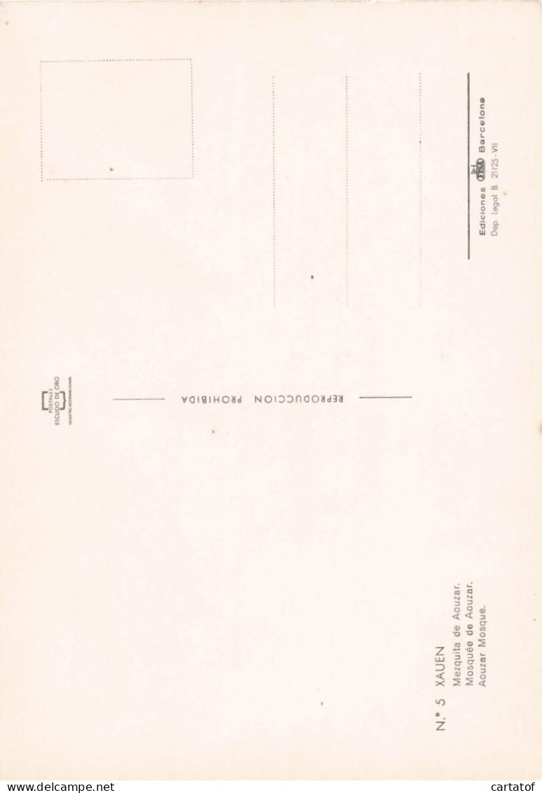 XAUEN . Mosquée De AOUZAR - Sonstige & Ohne Zuordnung