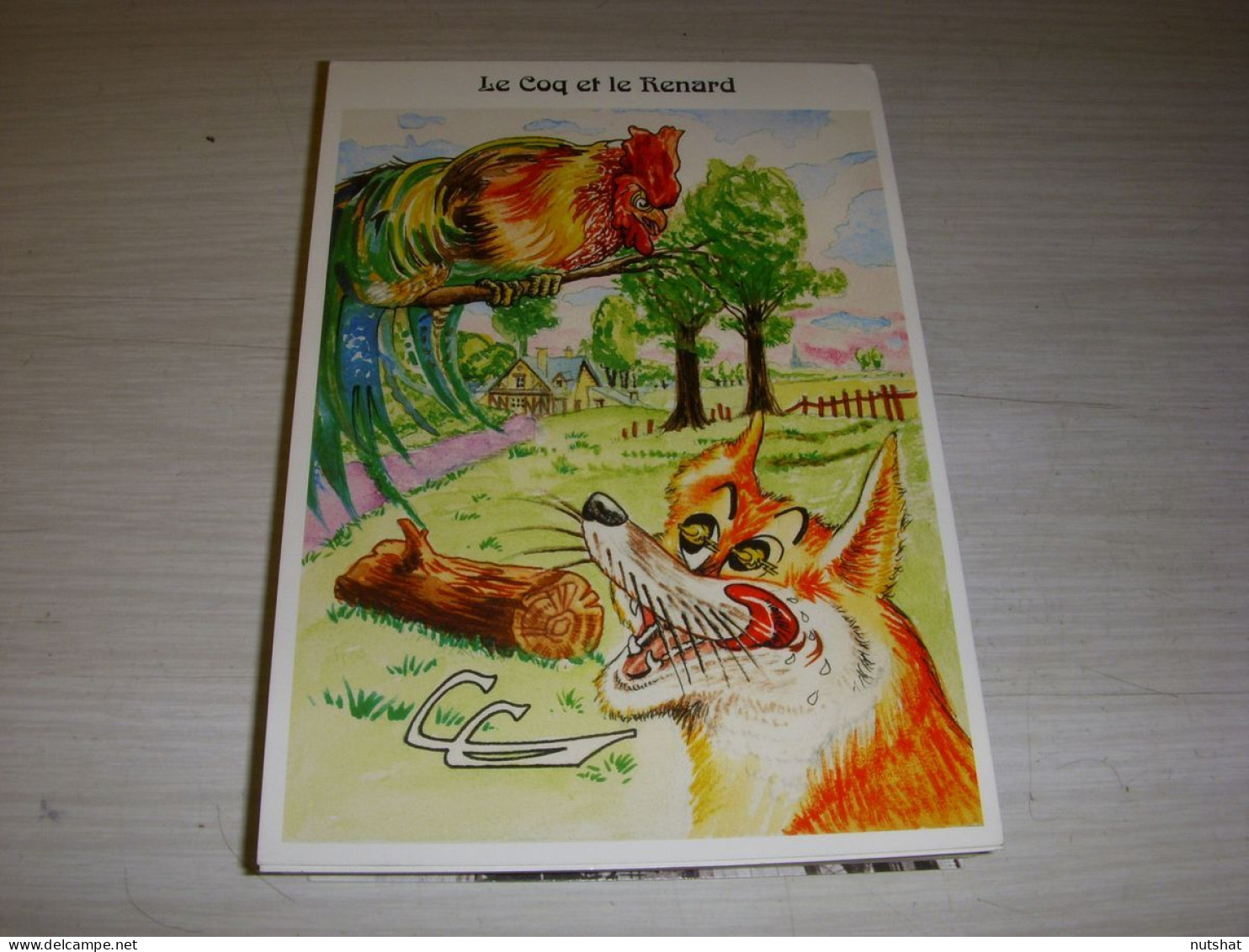 CP MONTMORILLON FABLE ILLUSTREE LA FONTAINE 02 Le COQ Et Le RENARD - Contes, Fables & Légendes