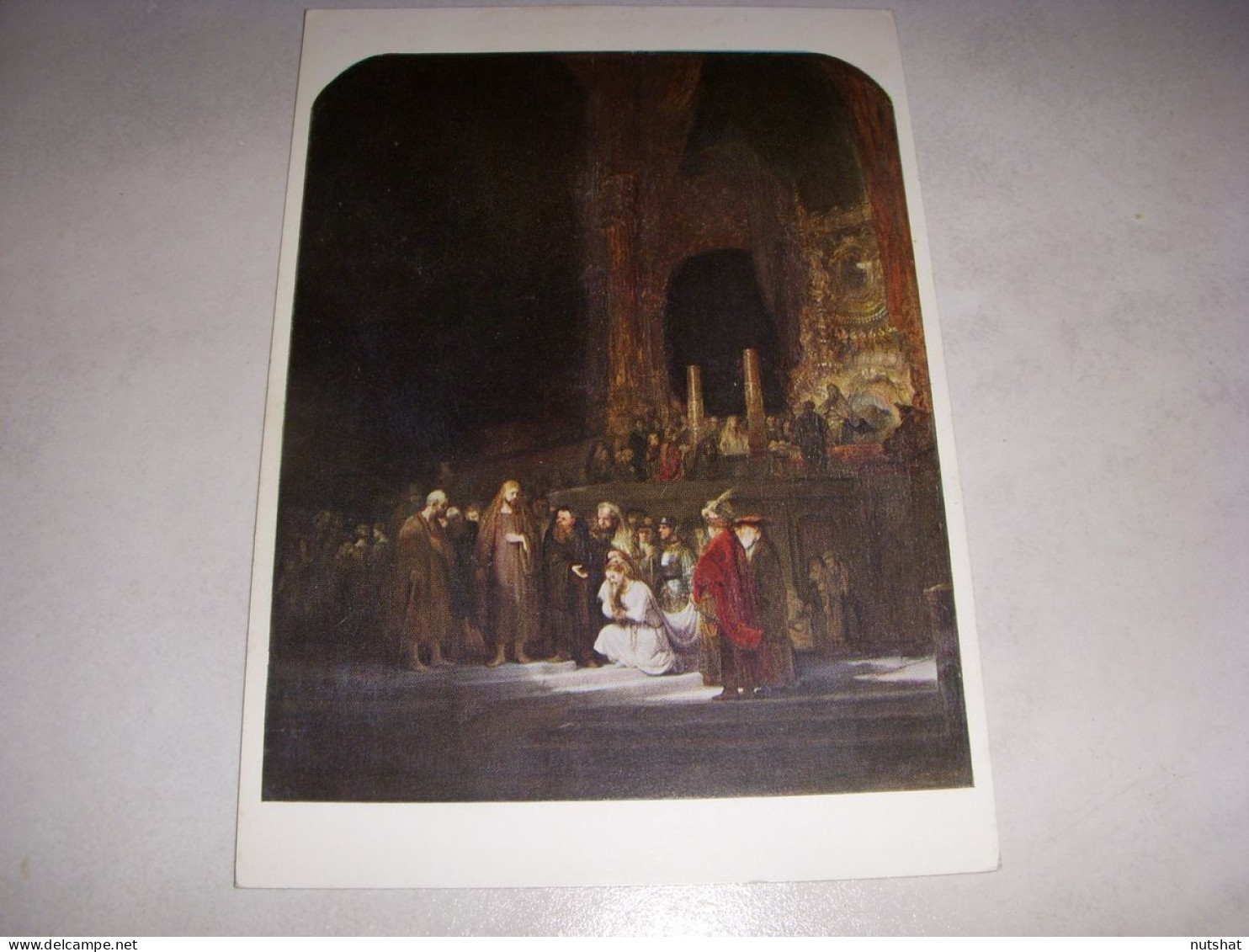 CP CARTE POSTALE TABLEAU REMBRANDT La FEMME ADULTERE - Vierge - Peintures & Tableaux